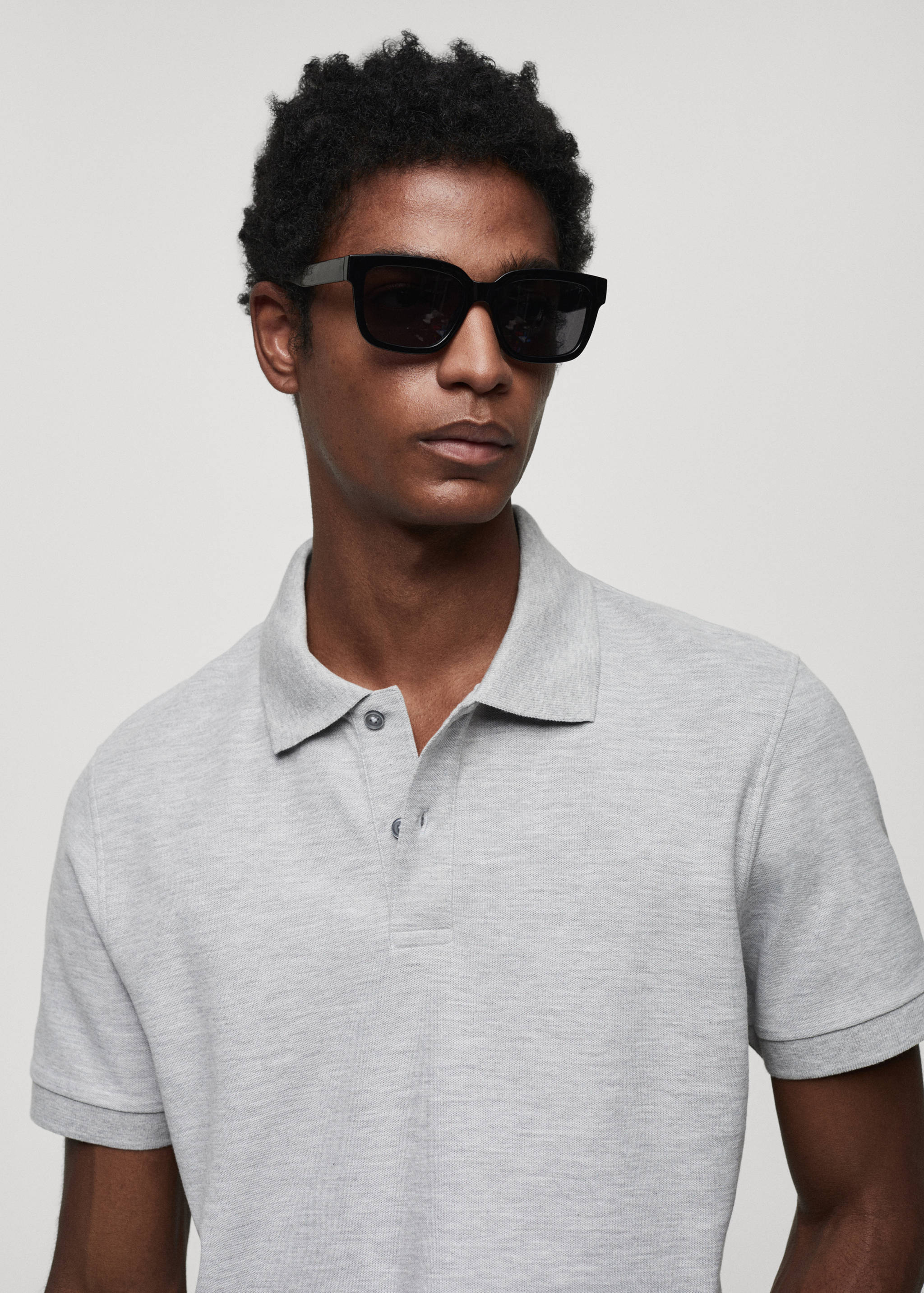 100% cotton pique polo shirt - Details of the article 1
