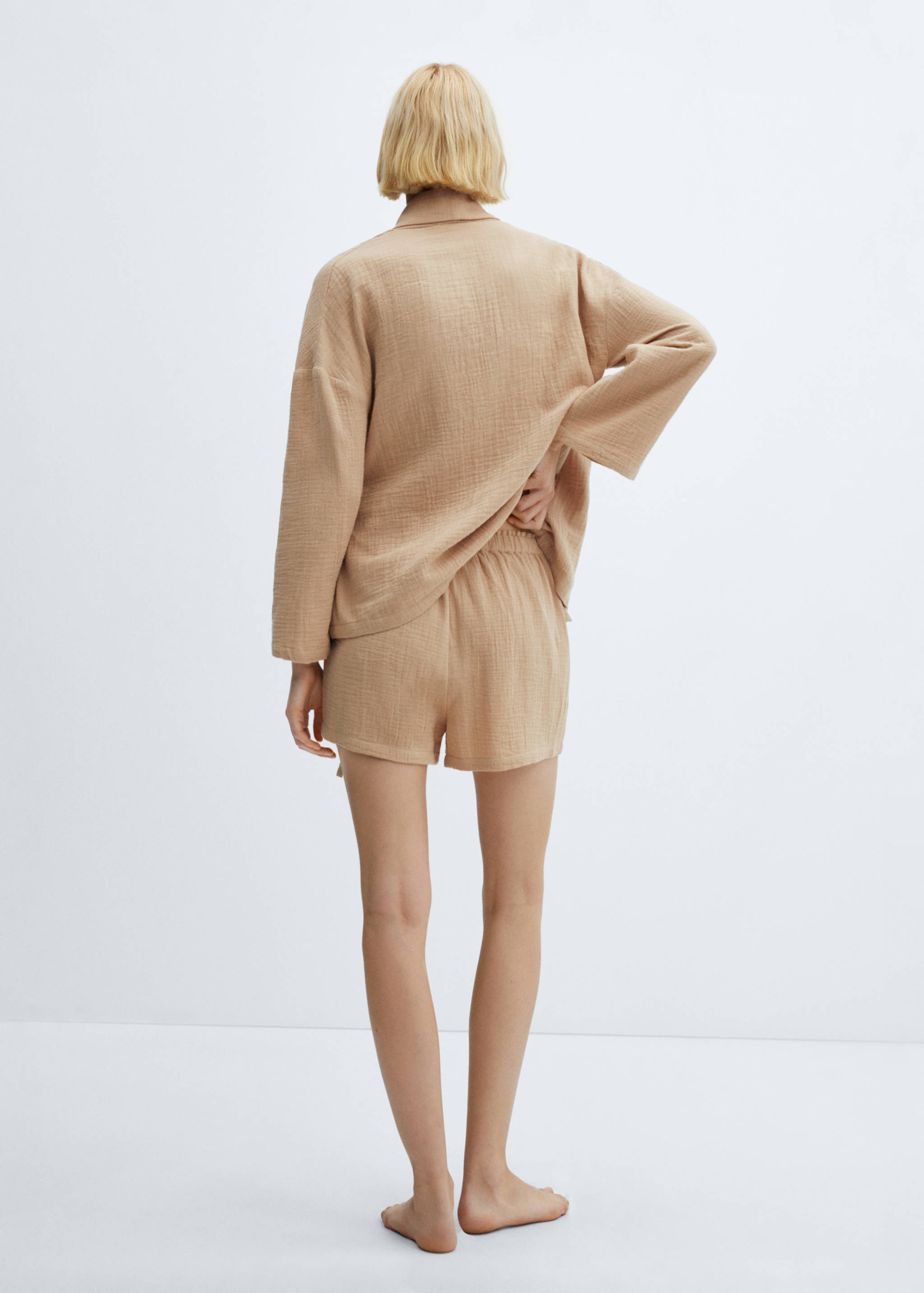 Pyjama-Shorts aus Baumwoll-Gaze - Rückseite des Artikels