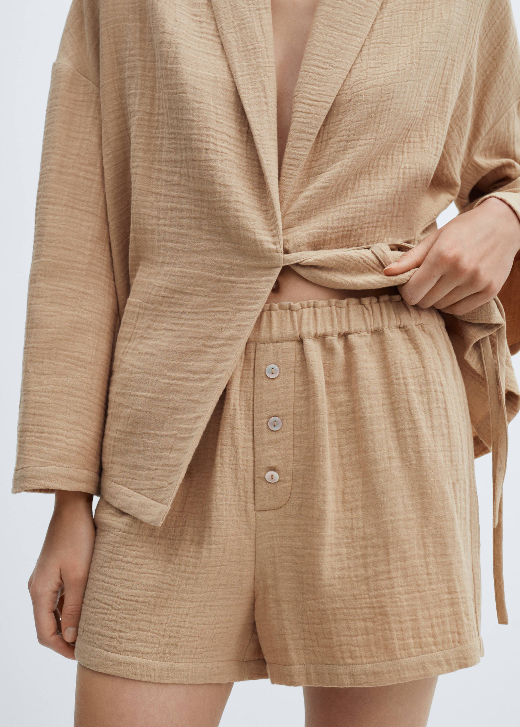 Pyjama-Shorts aus Baumwoll-Gaze - Detail des Artikels 6