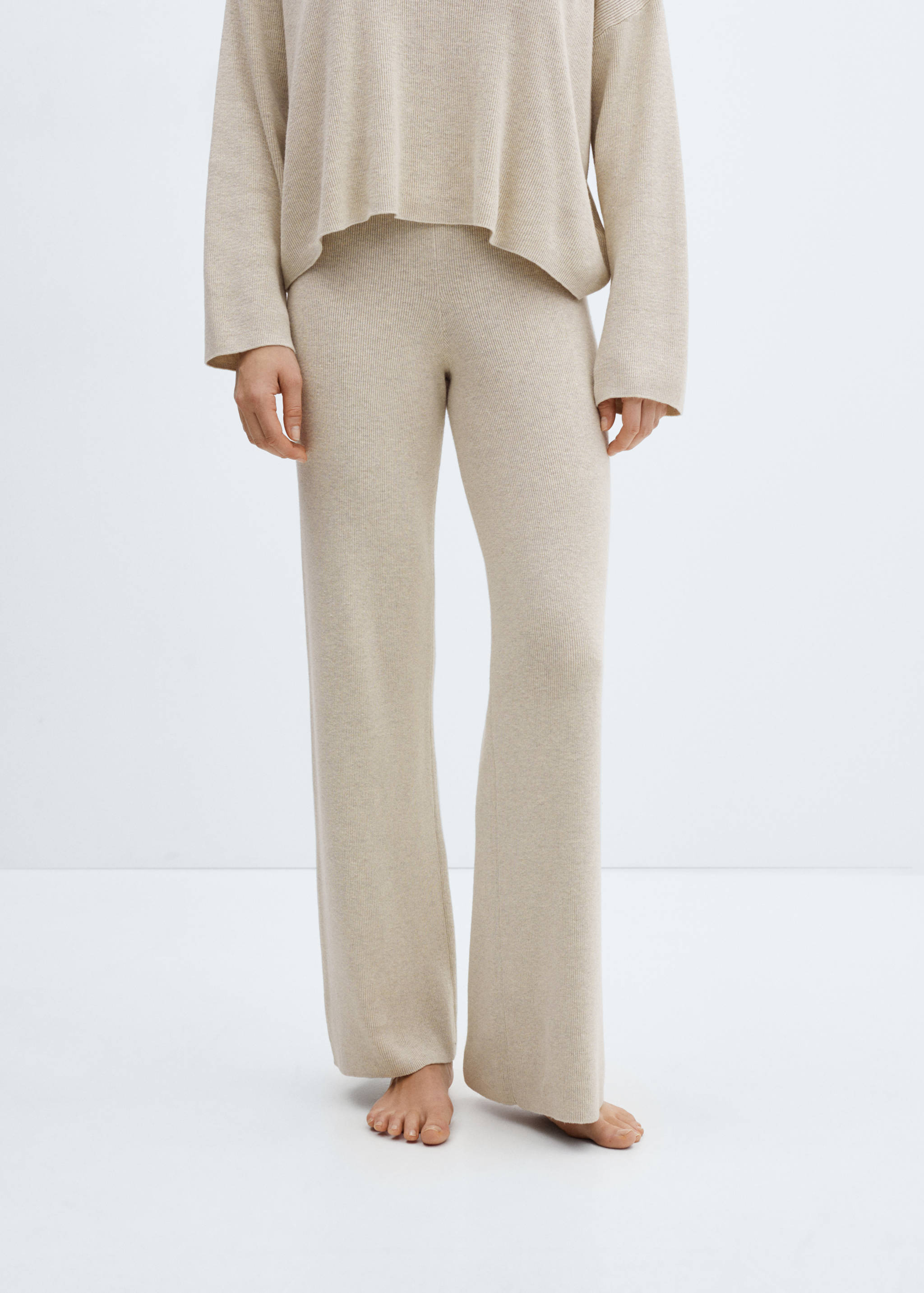 Pantalon maille coton lin - Plan moyen