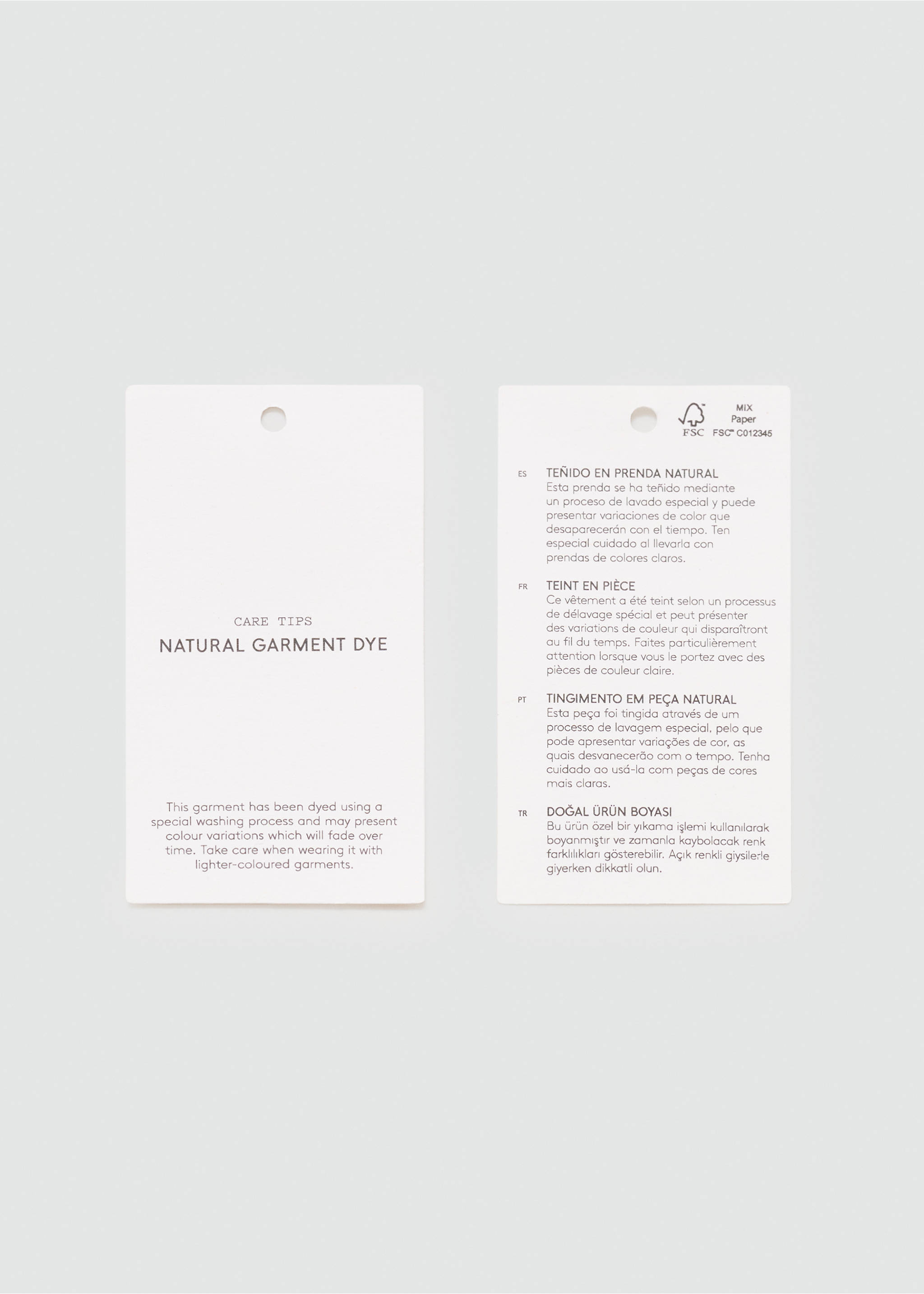 Plissierte Natural-Dye-Bluse - Detail des Artikels 7, Mandarine. Ref: 67075996-00.