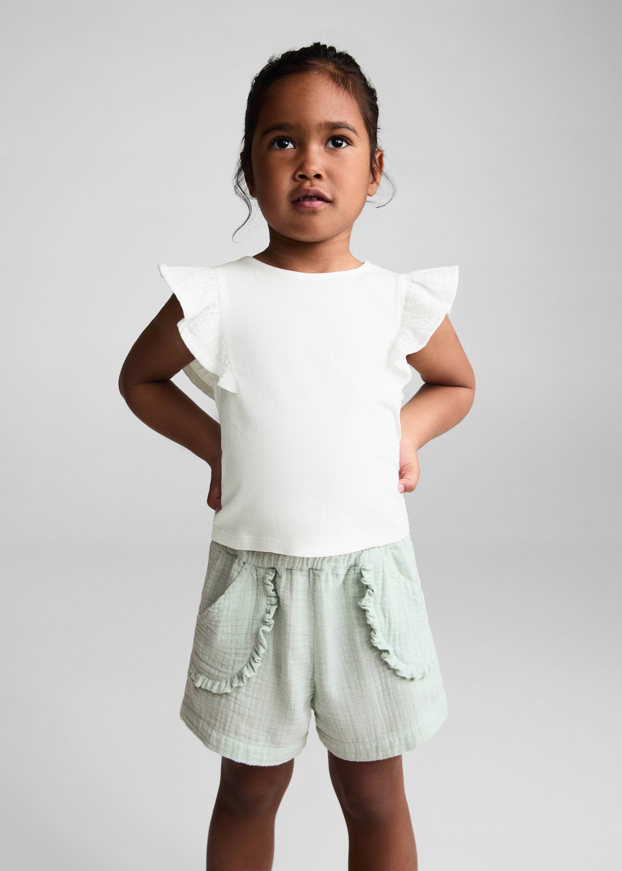 Cotton drawstring waist shorts - Medium plane