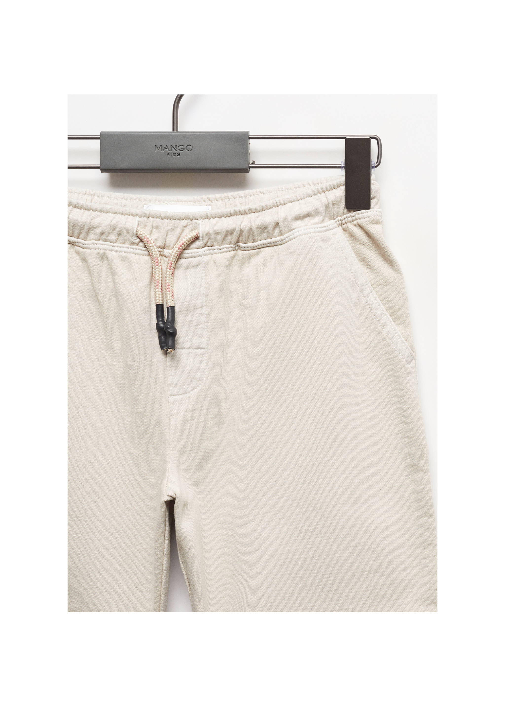 Elastic waist Bermuda shorts - Details of the article 8, Ice Grey. Ref: 67075999-00.