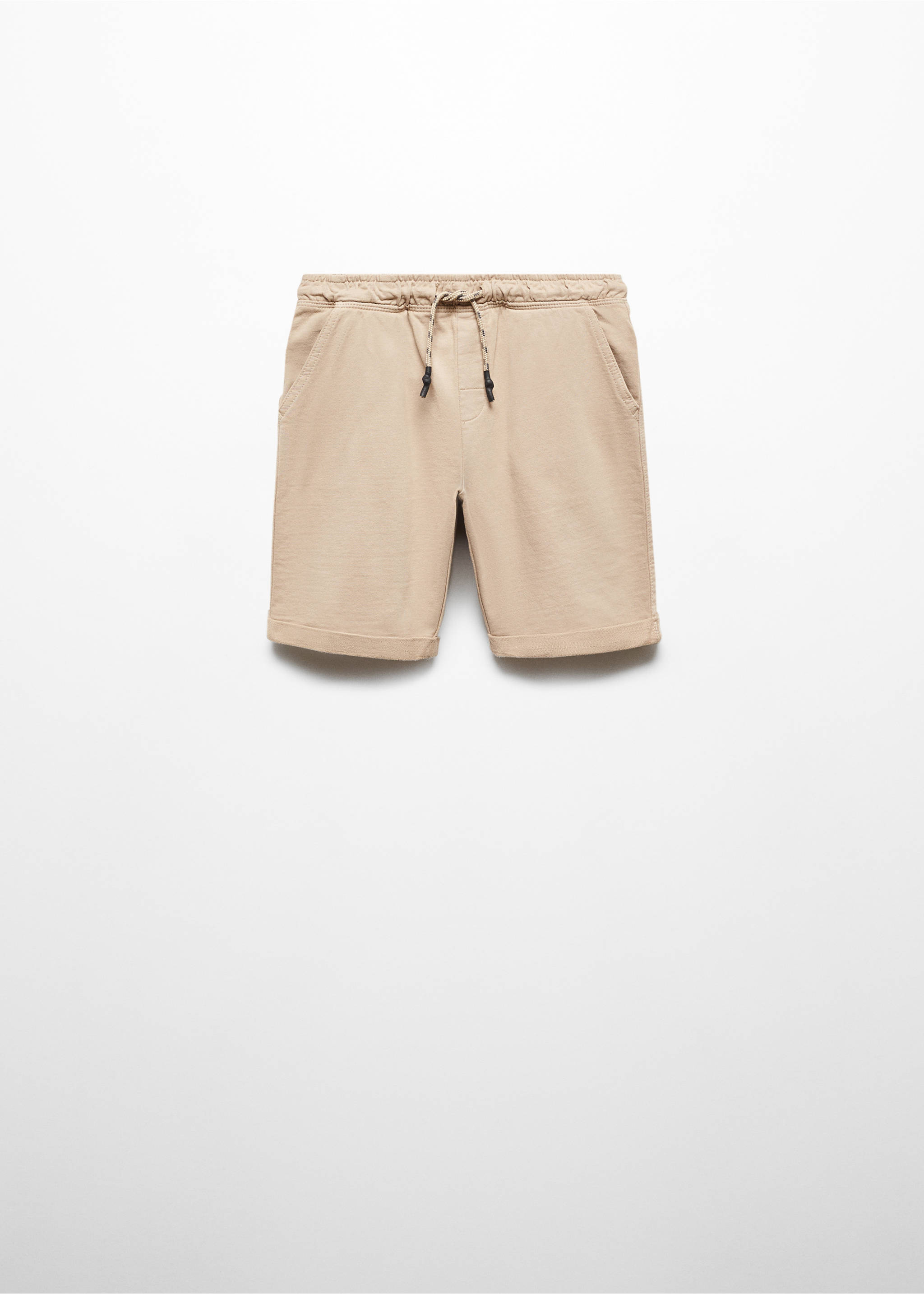 Elastic waist Bermuda shorts - Article without model, Medium Brown. Ref: 67075999-00.