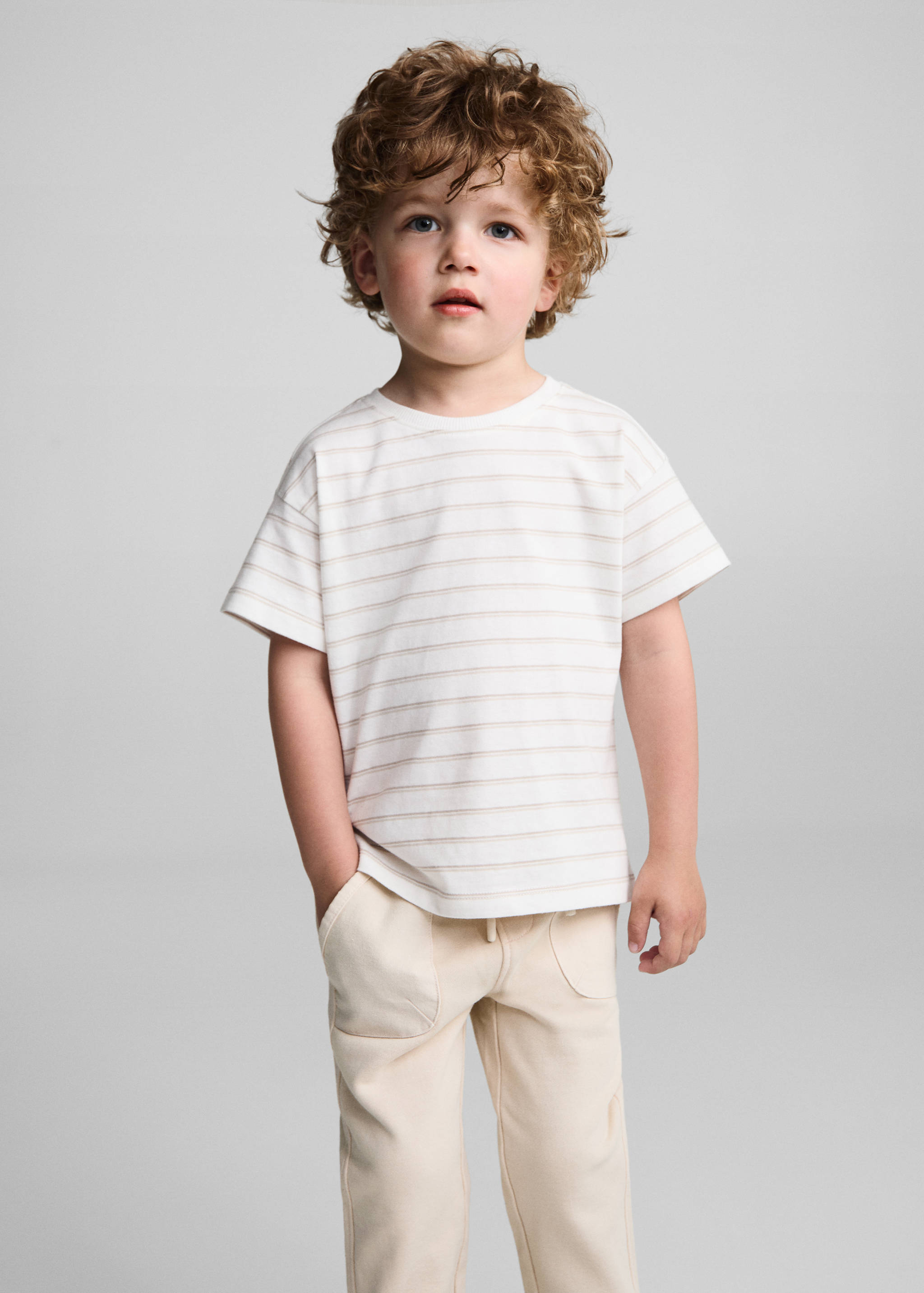 Cotton jogger-style trousers - Medium plane