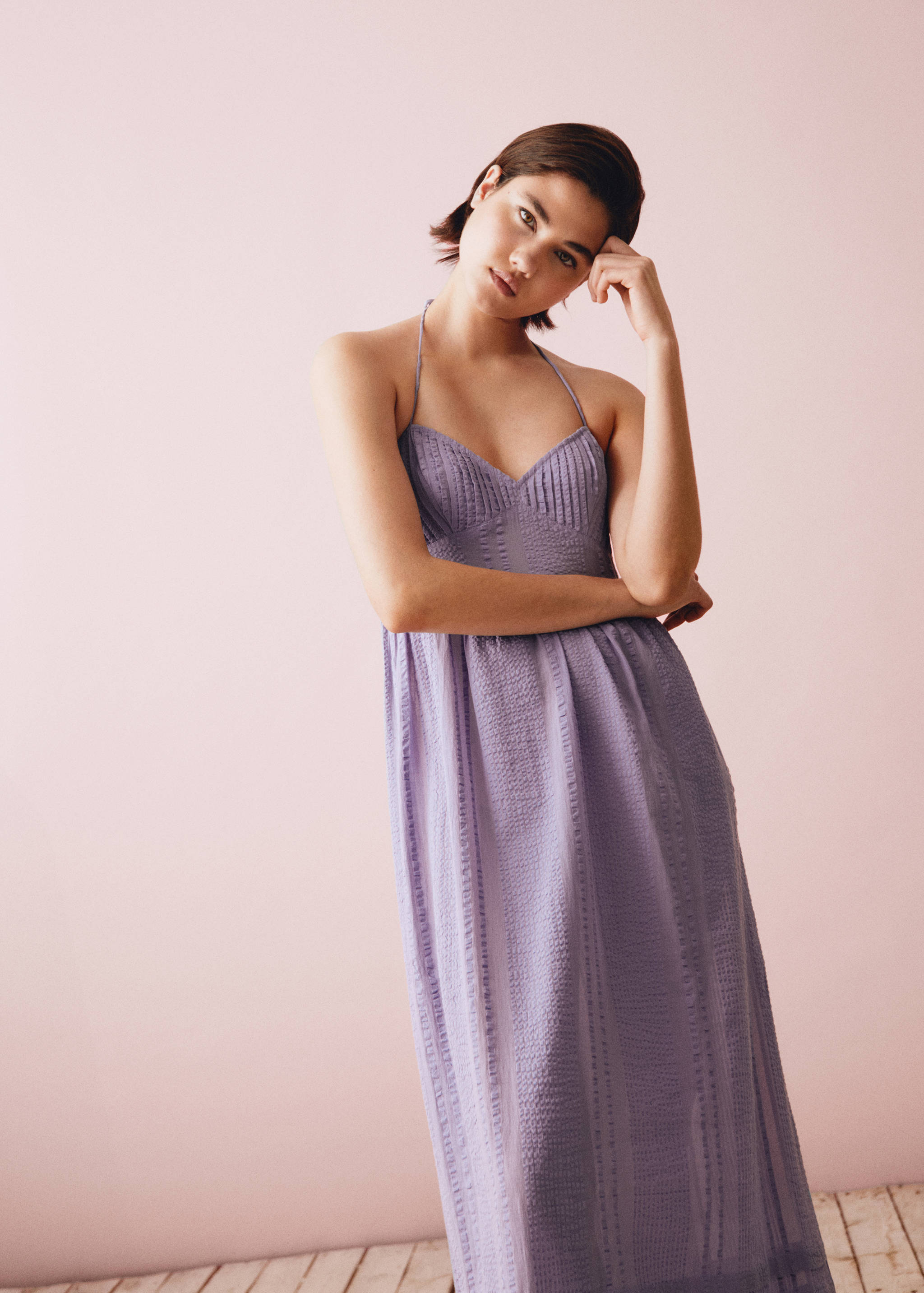 Maxi šaty se strukturou - Detail zboží 5