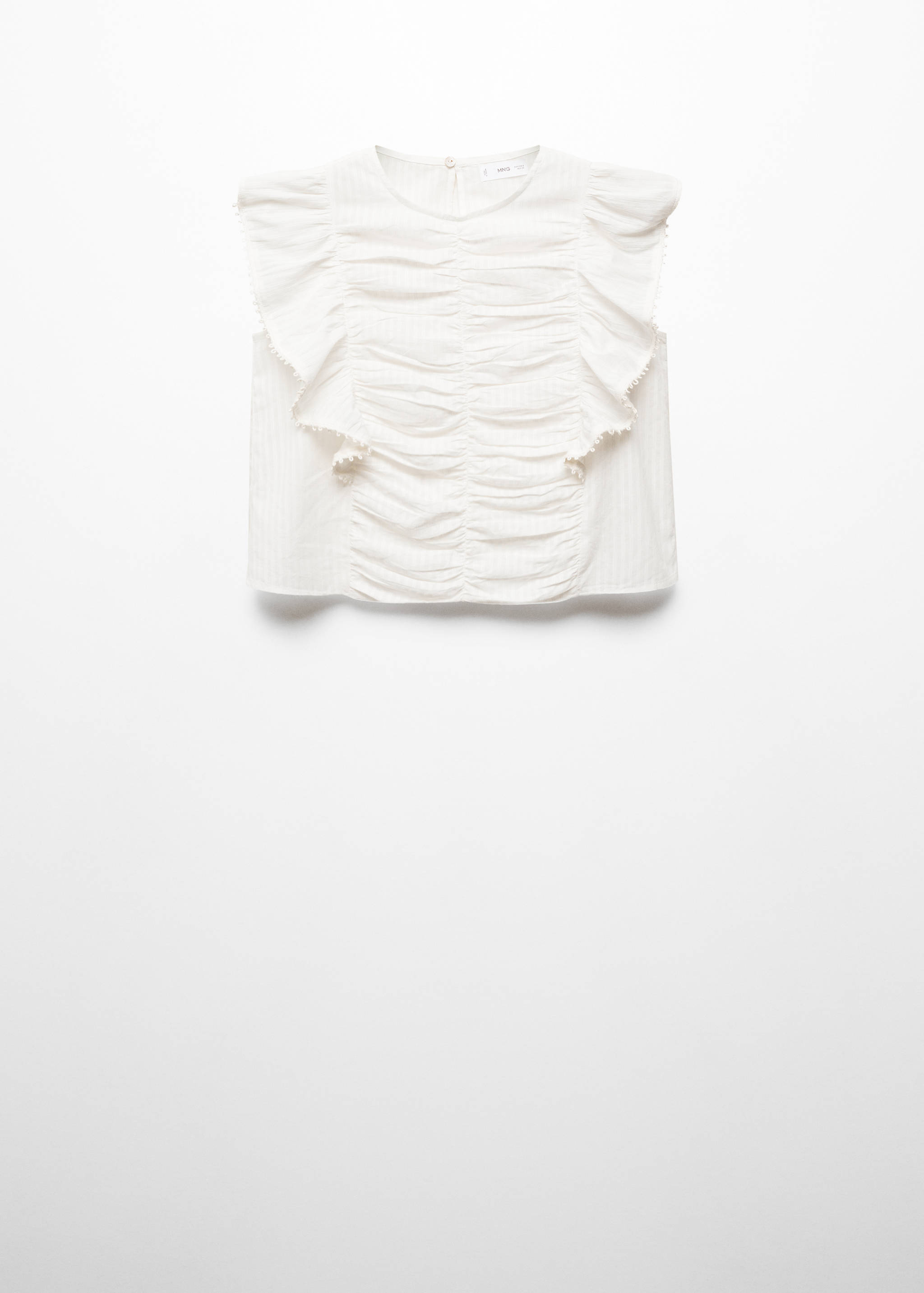 Ruched blouse with ruffles - Article without model