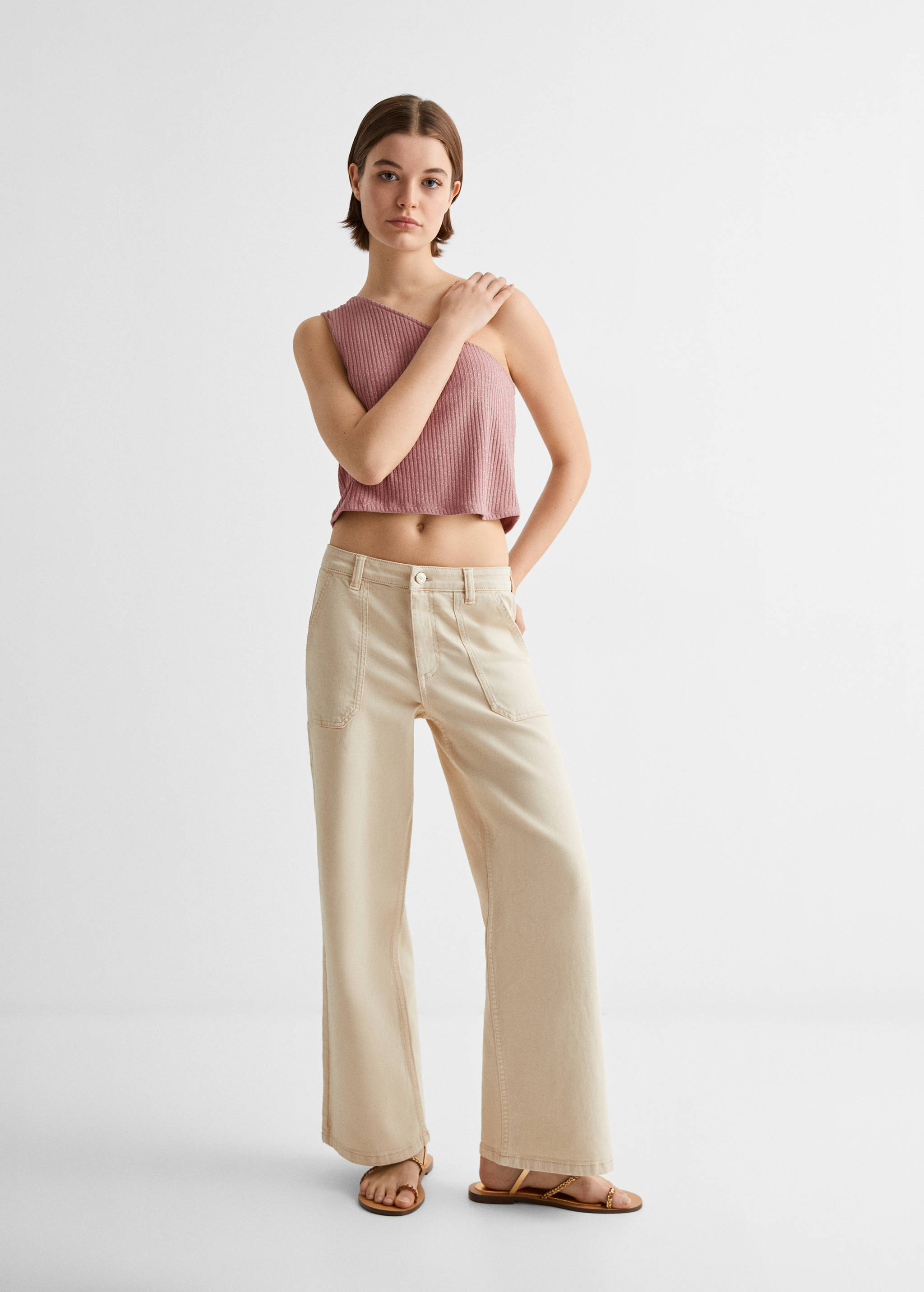 Lurex ribbed top - General plane