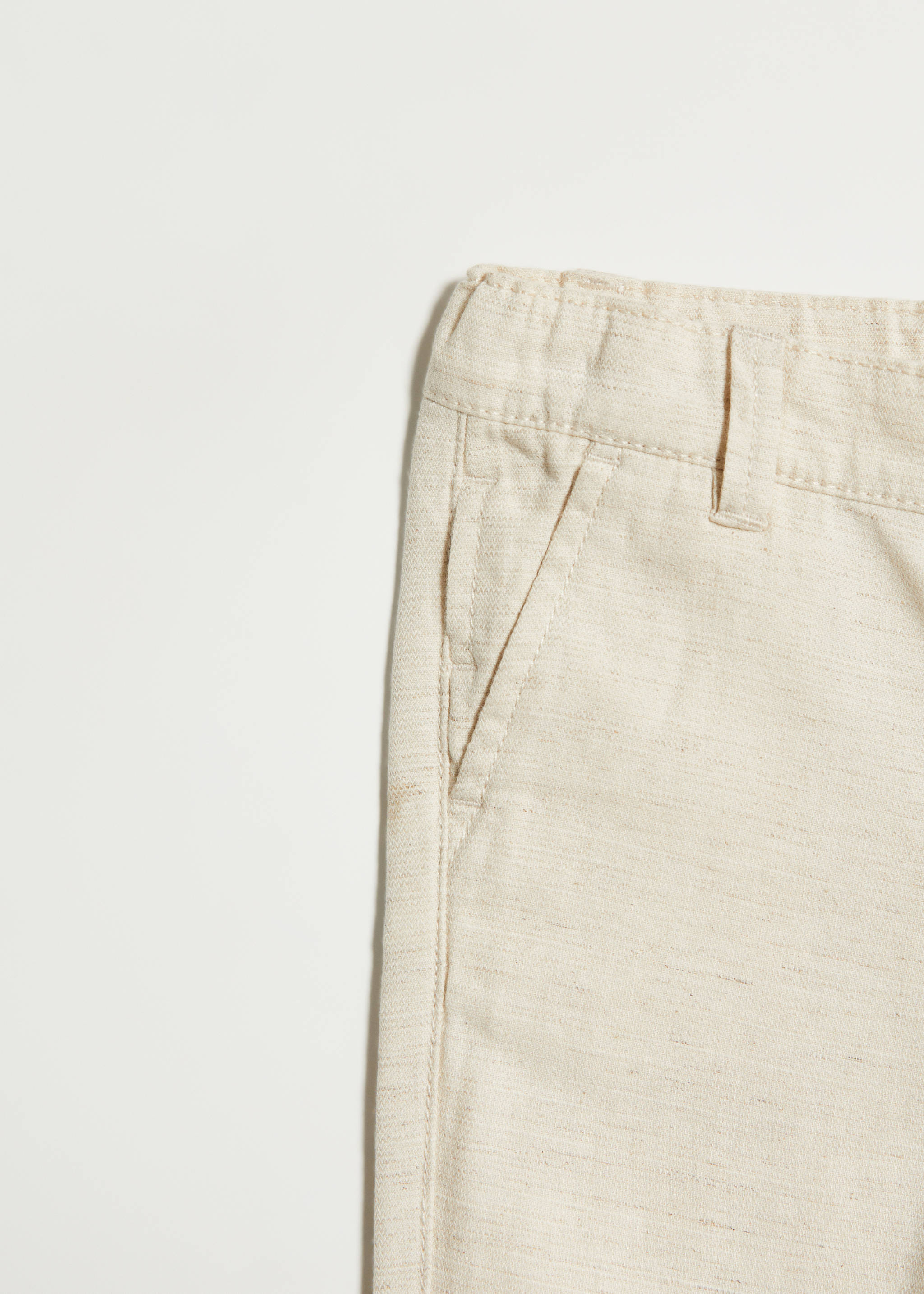 Straight linen-blend trousers - Details of the article 8