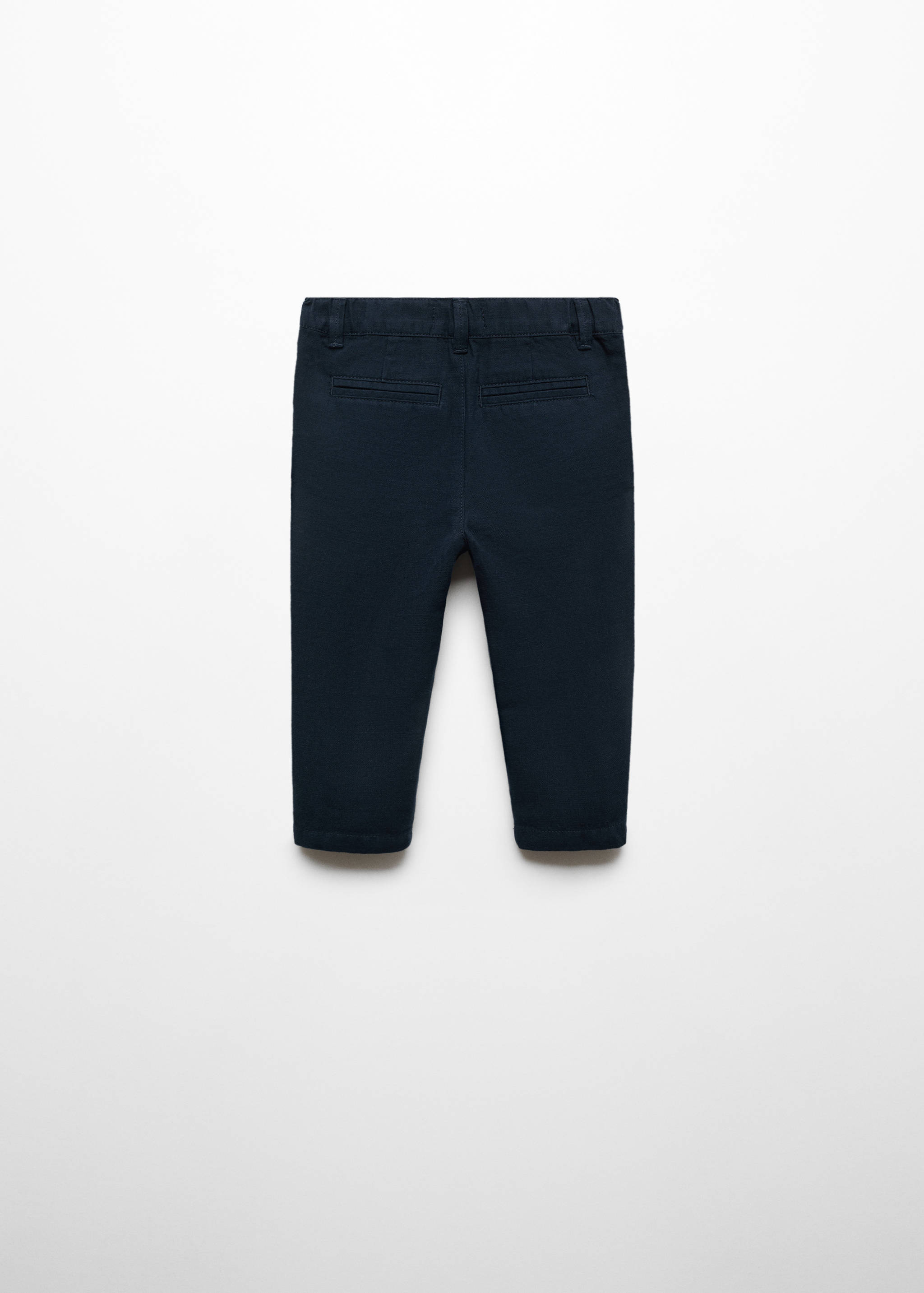 Hlače ravnog kroja od mješavine lana - Stražnji dio artikla