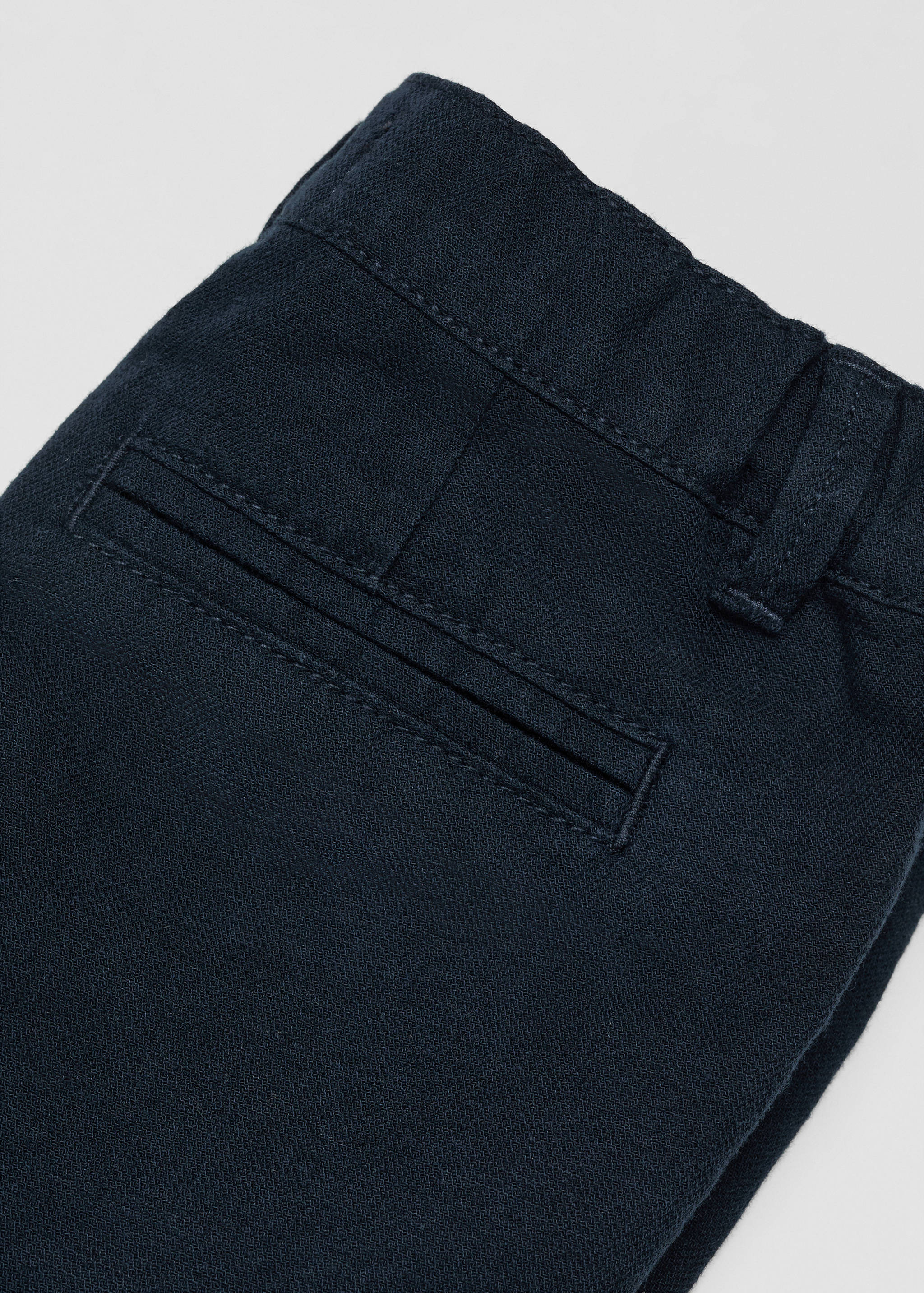 Hlače ravnog kroja od mješavine lana - Detalji artikla 0