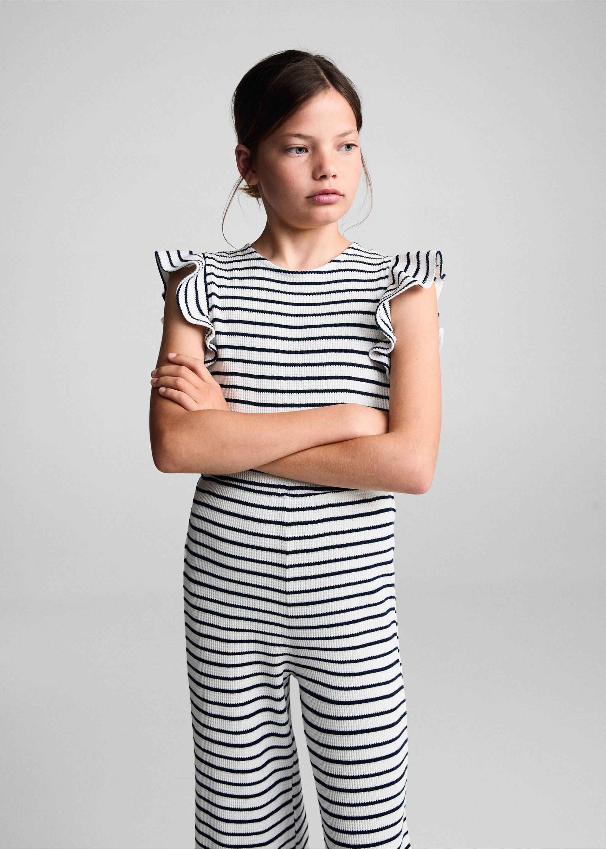 Ruffles striped jumpsuit - Medium plane, Off White. Ref: 67076014-00.