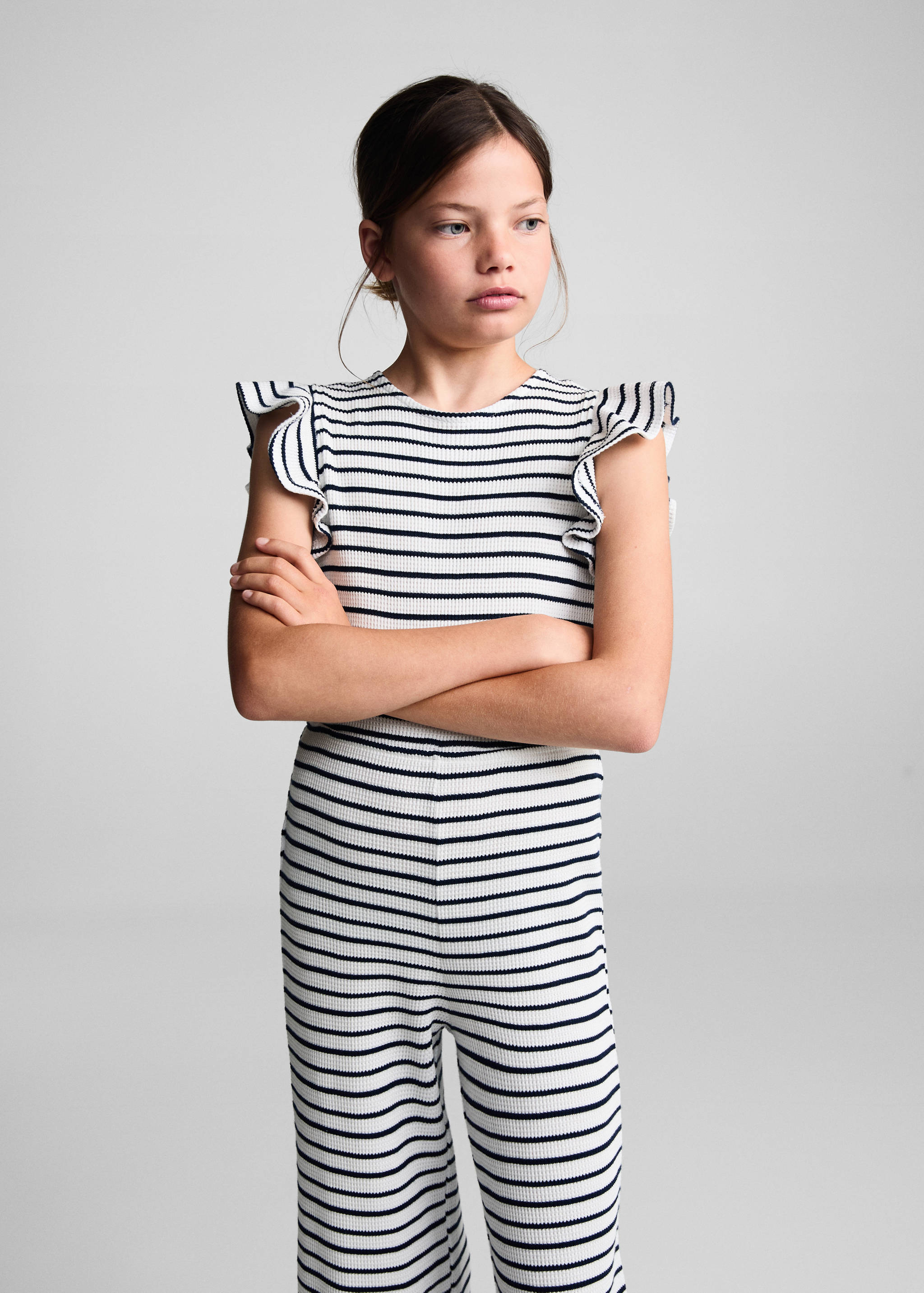 Ruffles striped jumpsuit - Medium plane