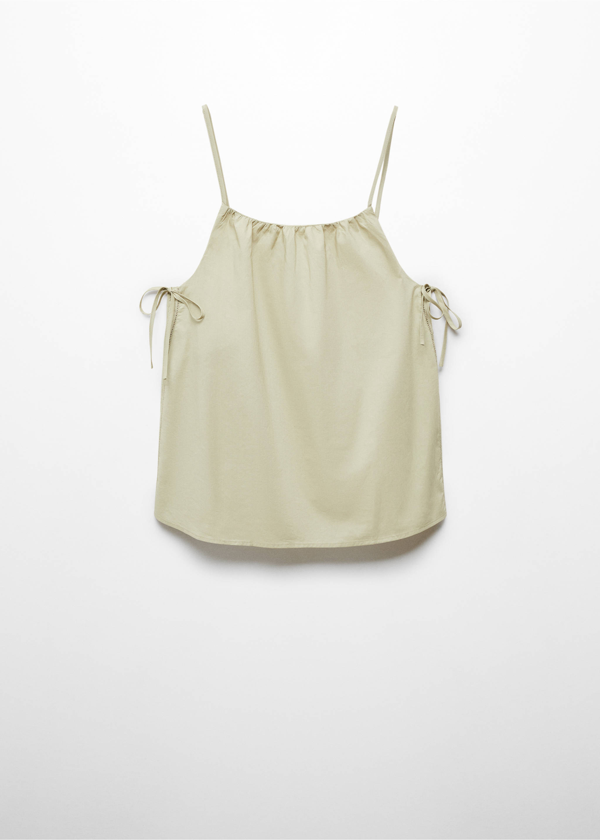 Cotton pyjama top - Article without model, Khaki. Ref: 67076015-00.