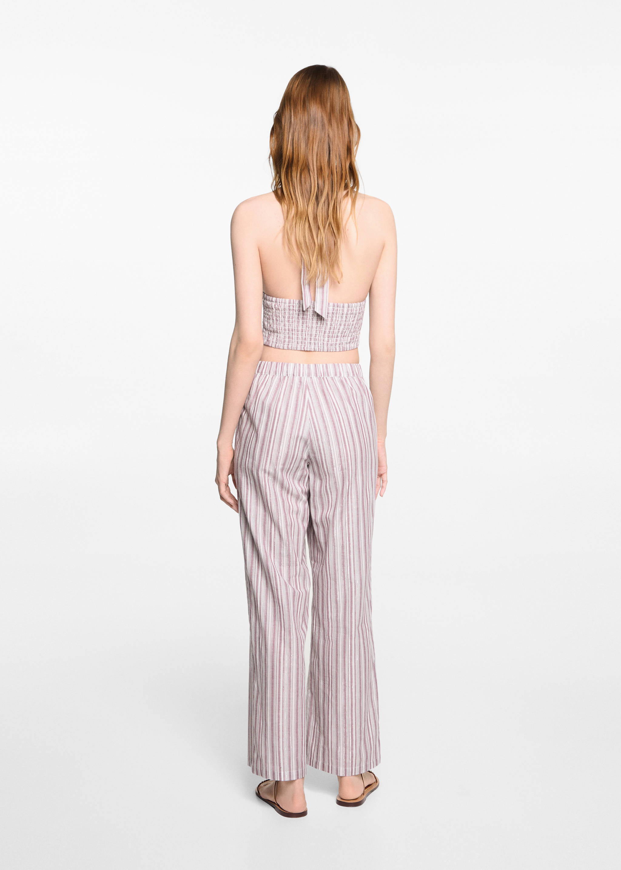Straight striped trousers - Reverse of the article