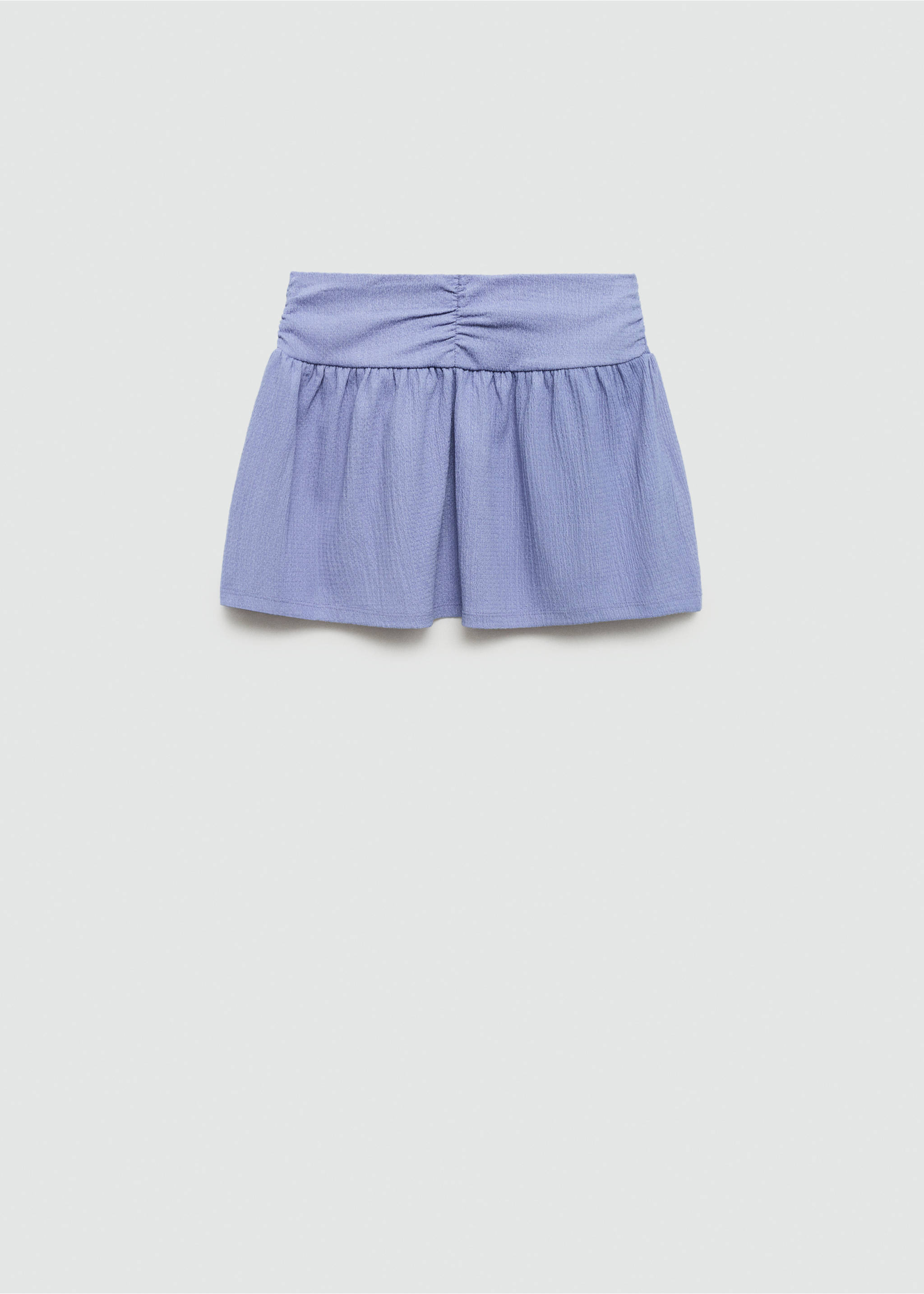 Ruched detail skirt - Reverse of the article, Blue. Ref: 67076055-00.