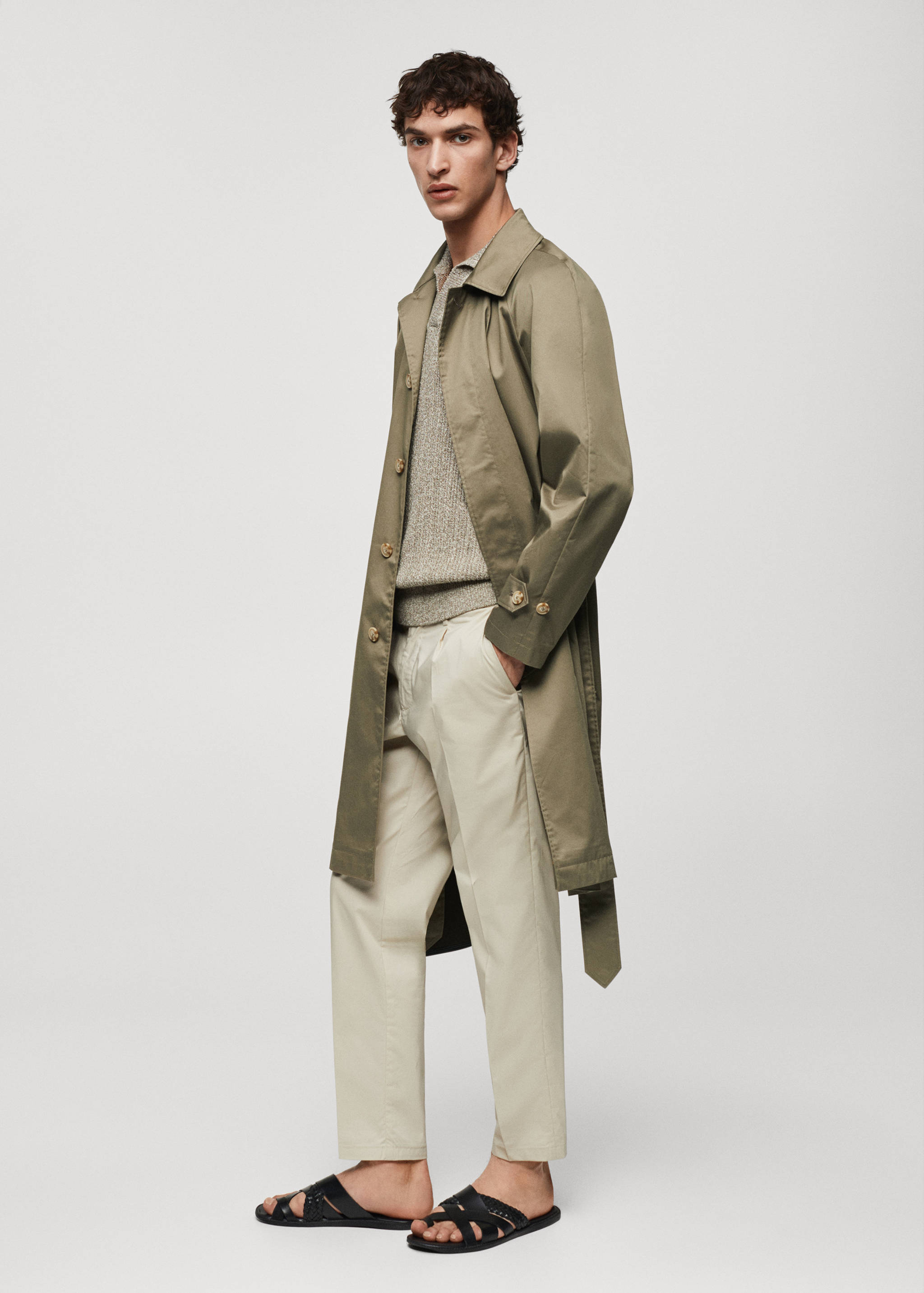 Belt cotton-blend trench - Details of the article 2