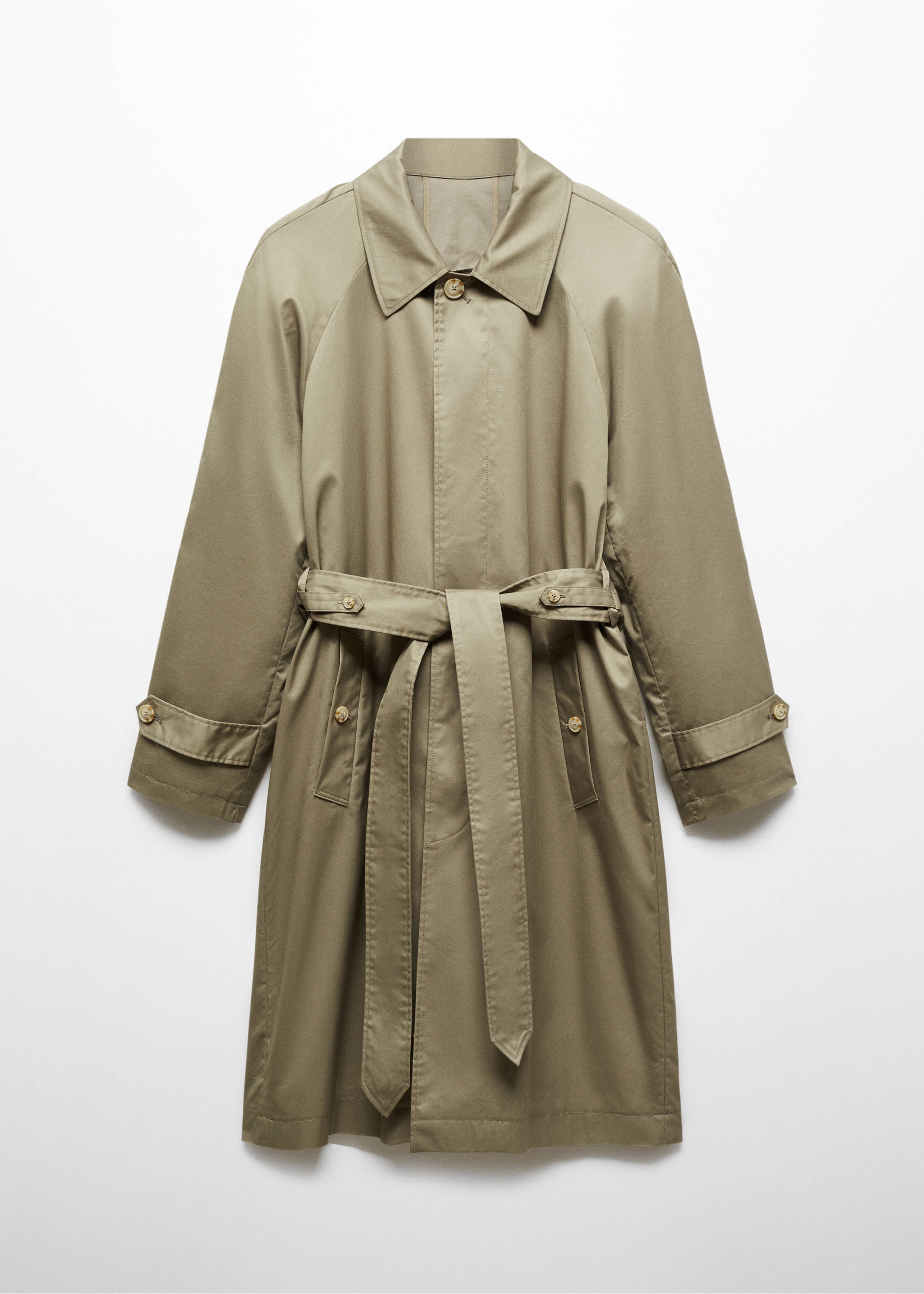Belt cotton-blend trench - Article without model, Khaki. Ref: 67076310-00.
