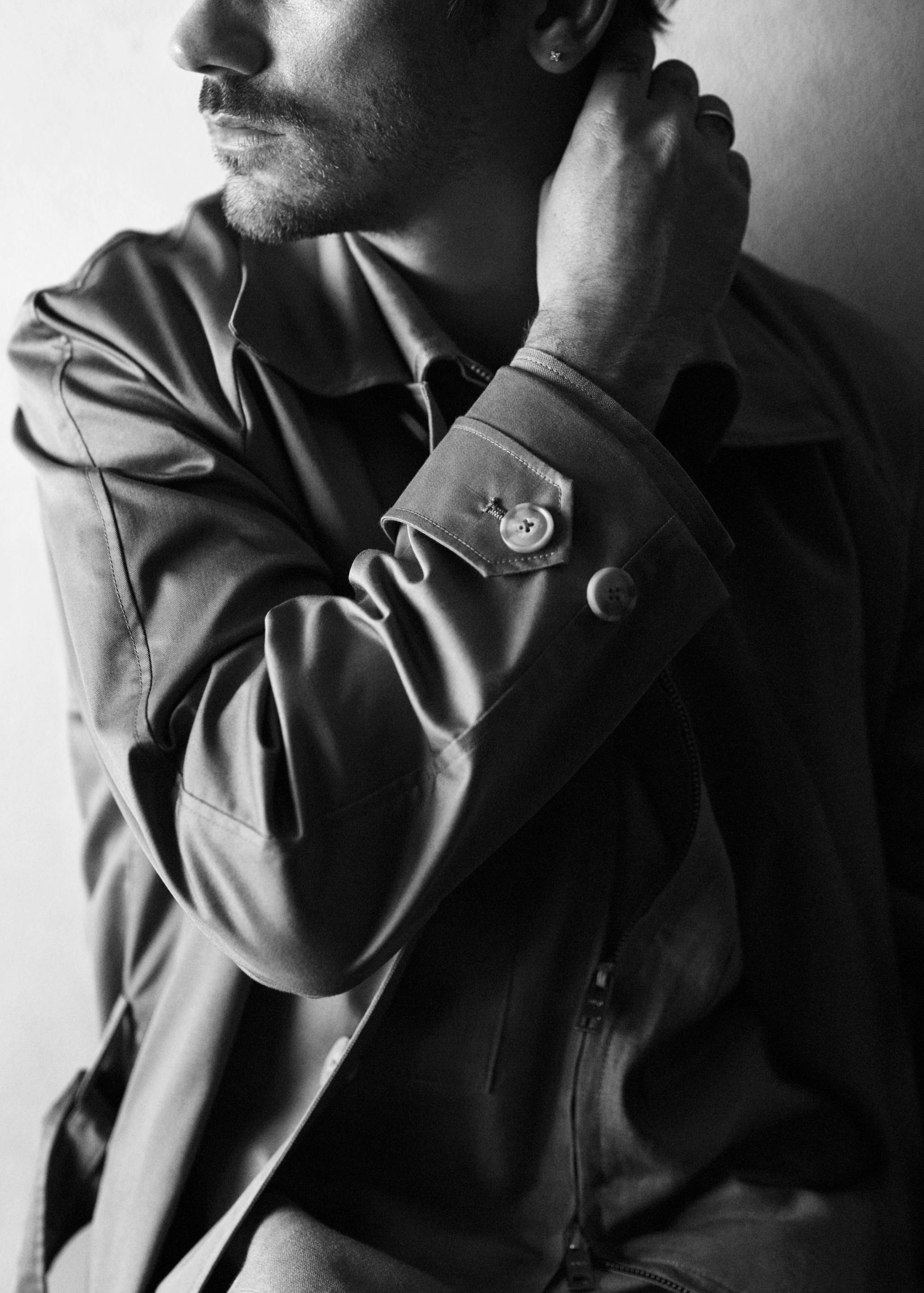 Belt cotton-blend trench - Details of the article 5, Khaki. Ref: 67076310-00.