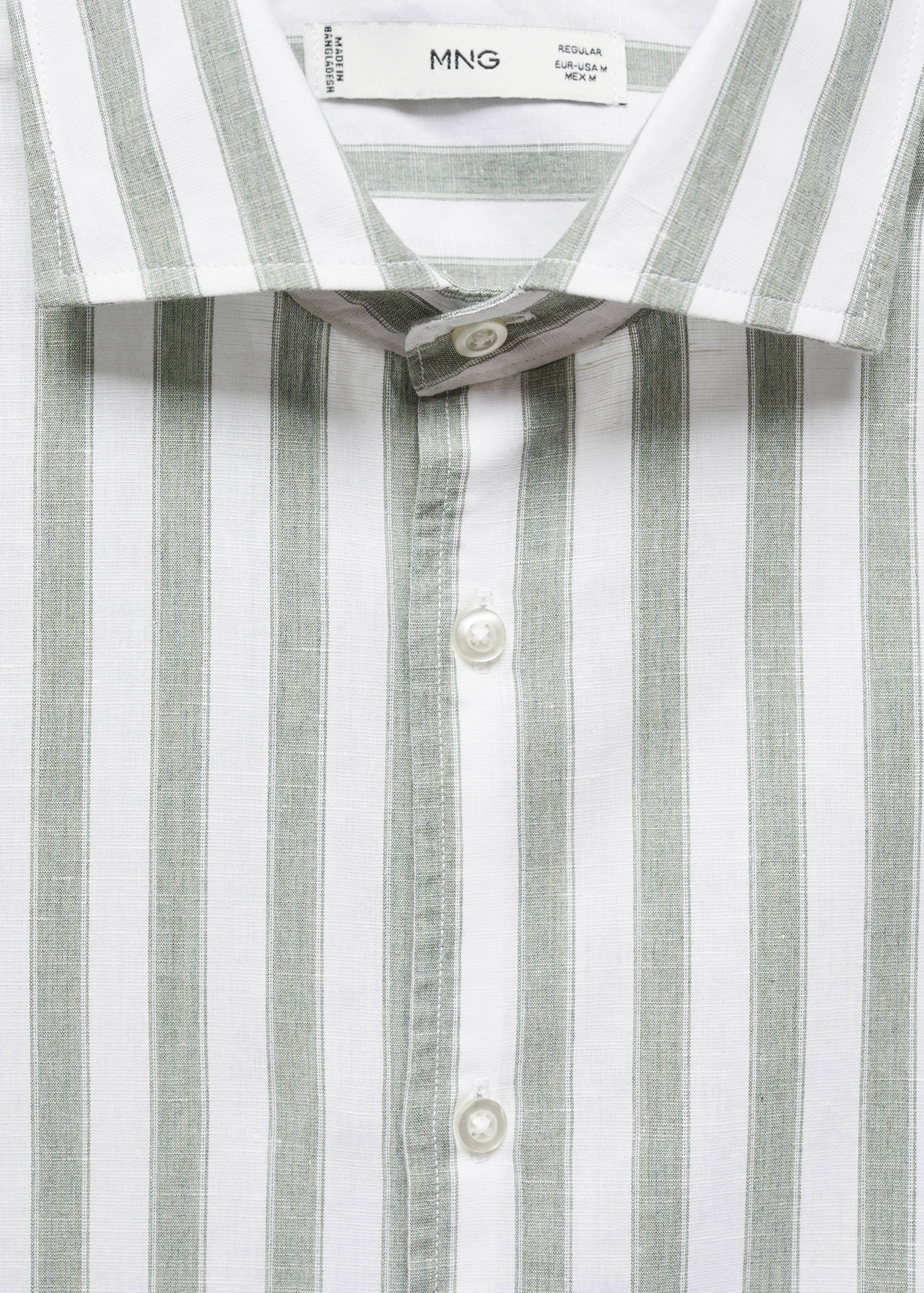 Camisa ratlles barreja tencel lli - Detall de l'article 8