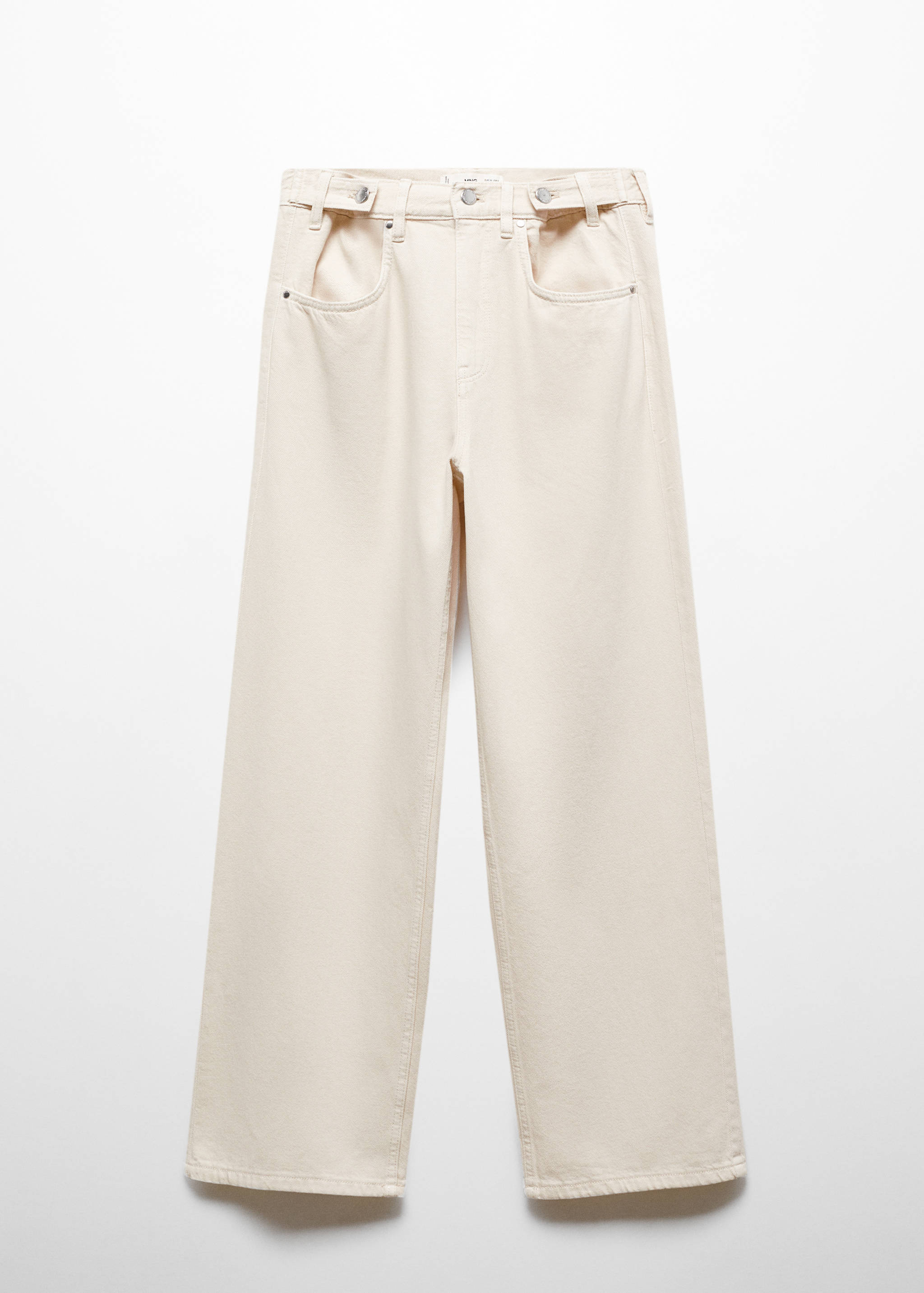 Wide leg jeans with multi-position buttons - Article without model