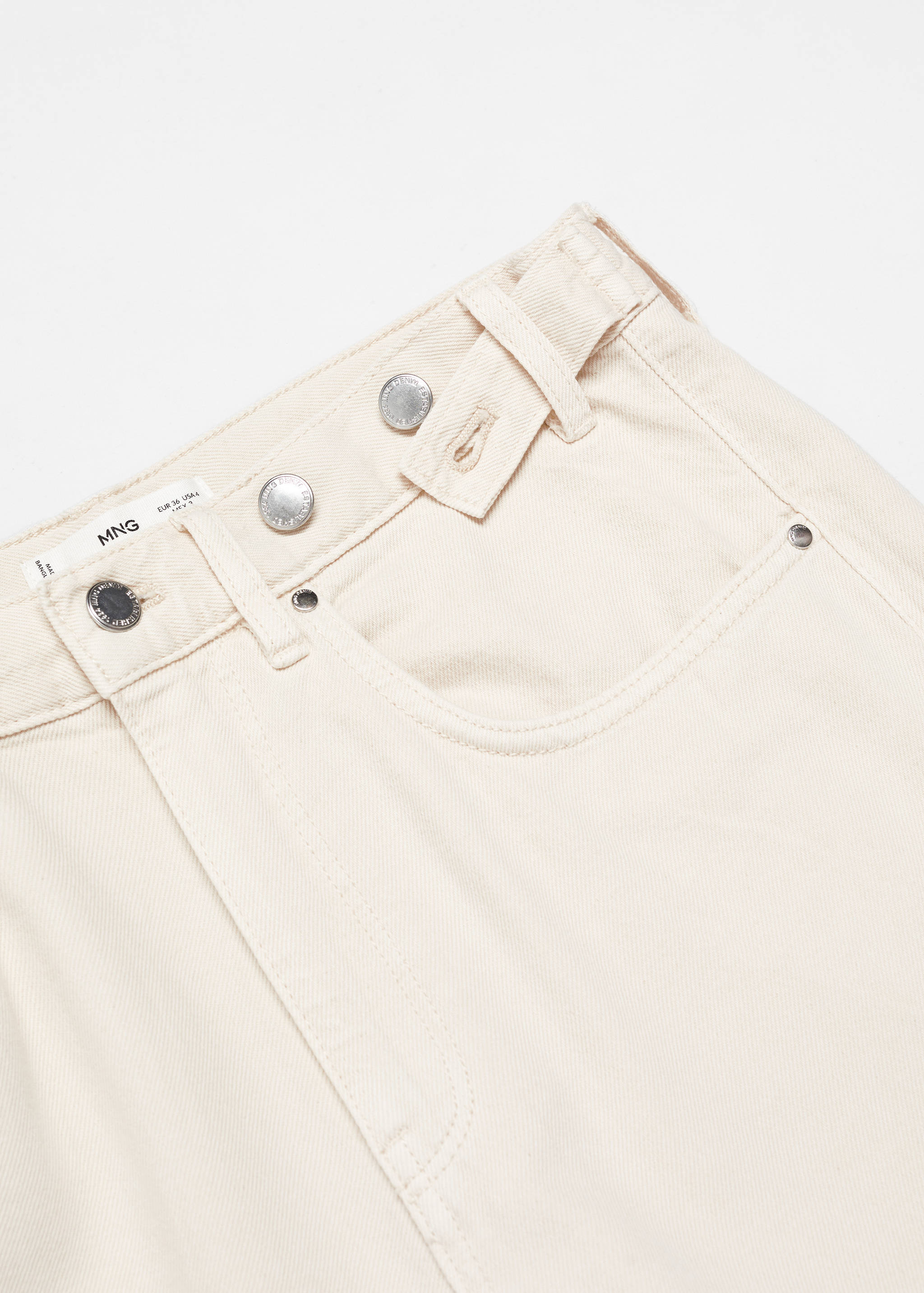 Wide leg jeans with multi-position buttons - Details of the article 8