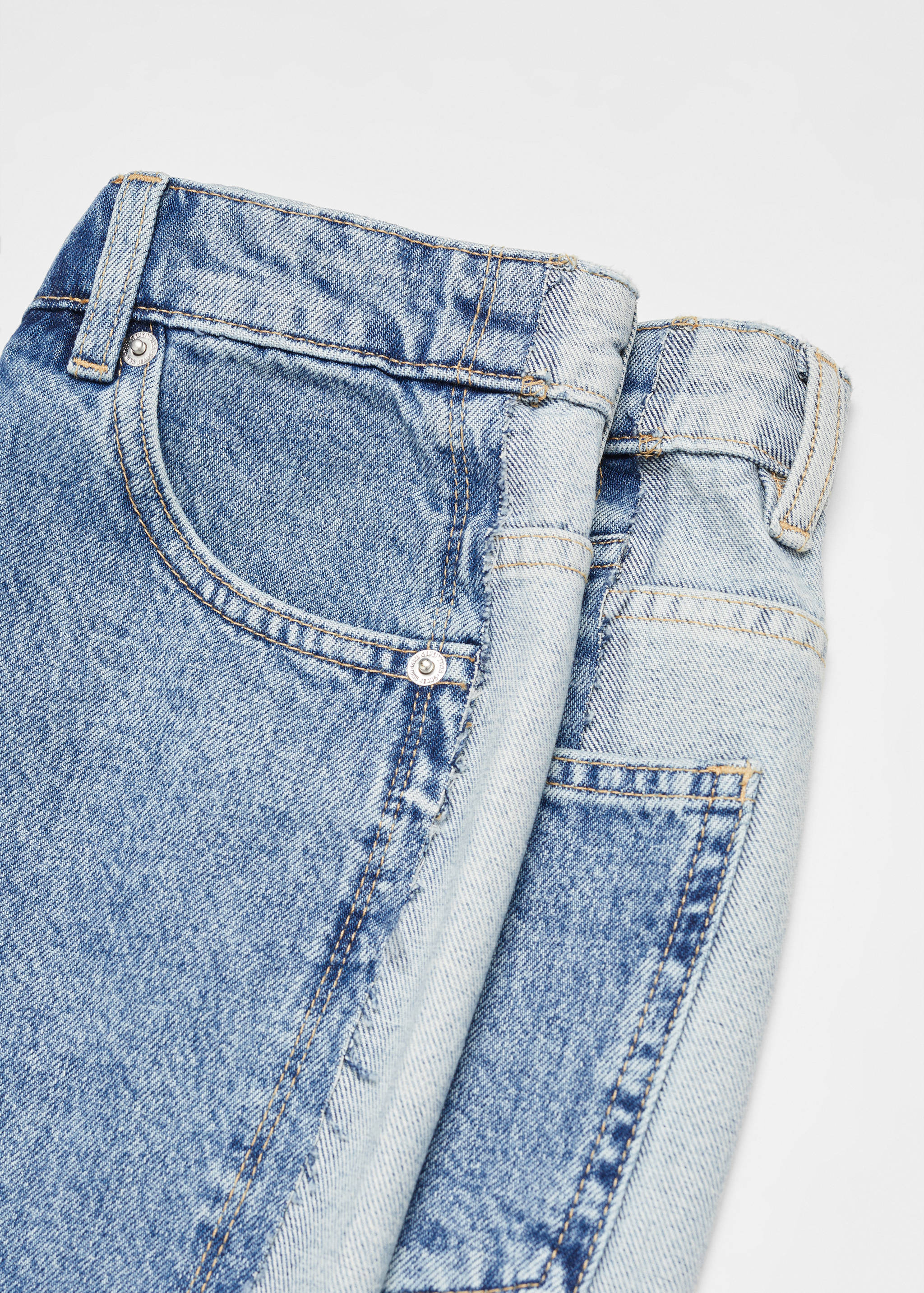 Two-tone denim mini-skirt - Details of the article 8