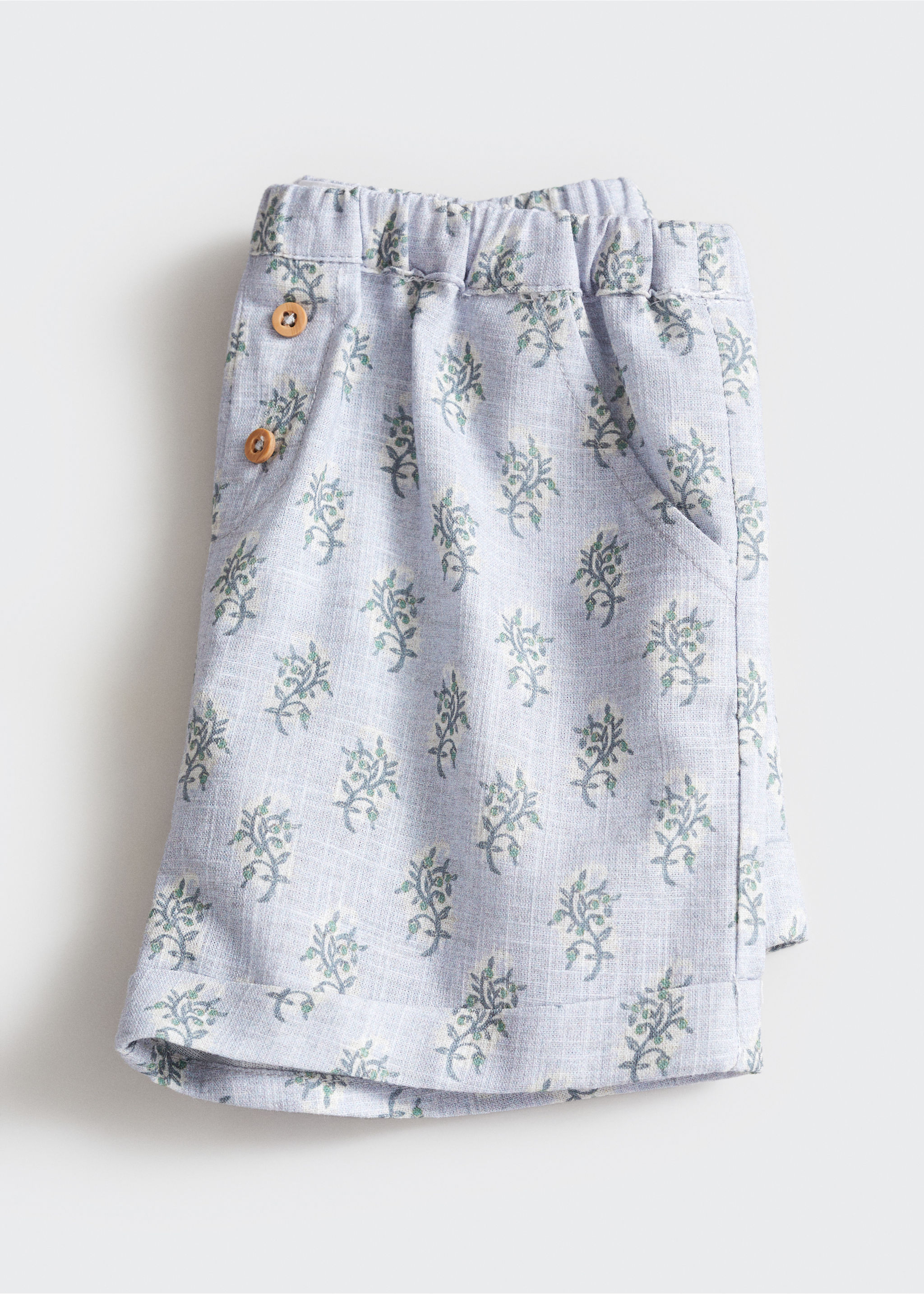 Printed cotton-blend short - Details of the article 0