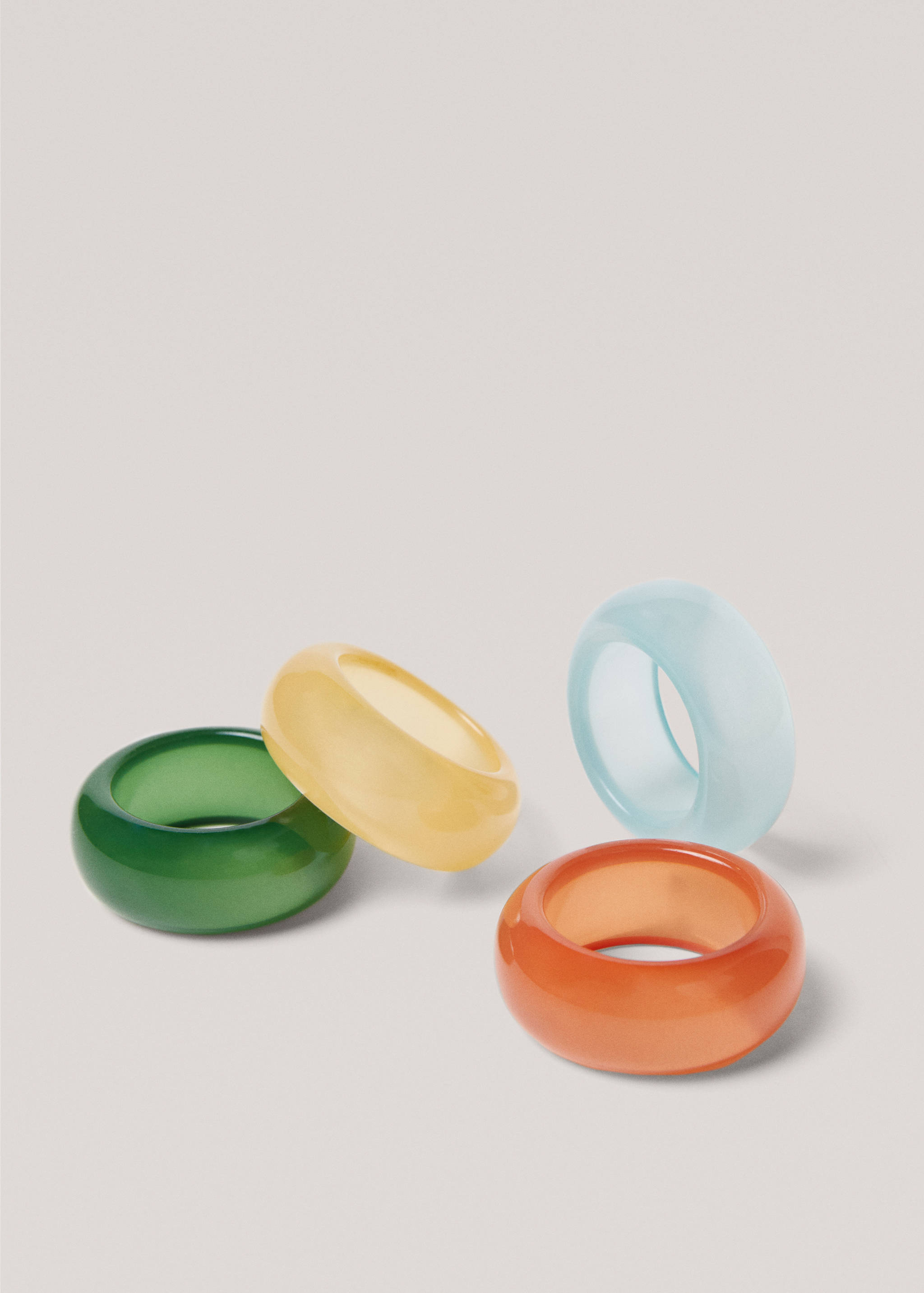 4er-Pack mit farbigen Serviettenringen - Detail des Artikels 3