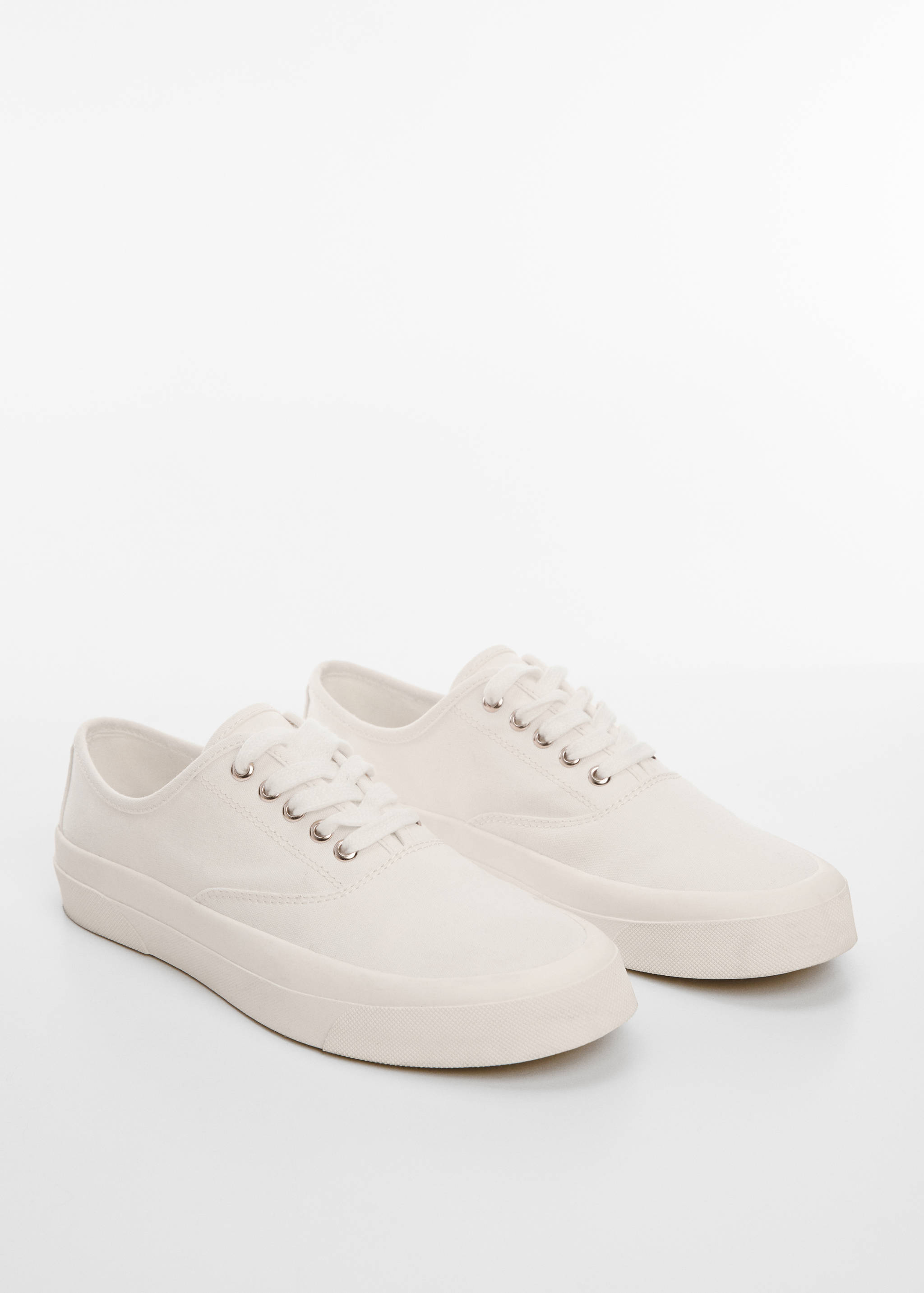 Canvas sneakers met veters - Middenvlak