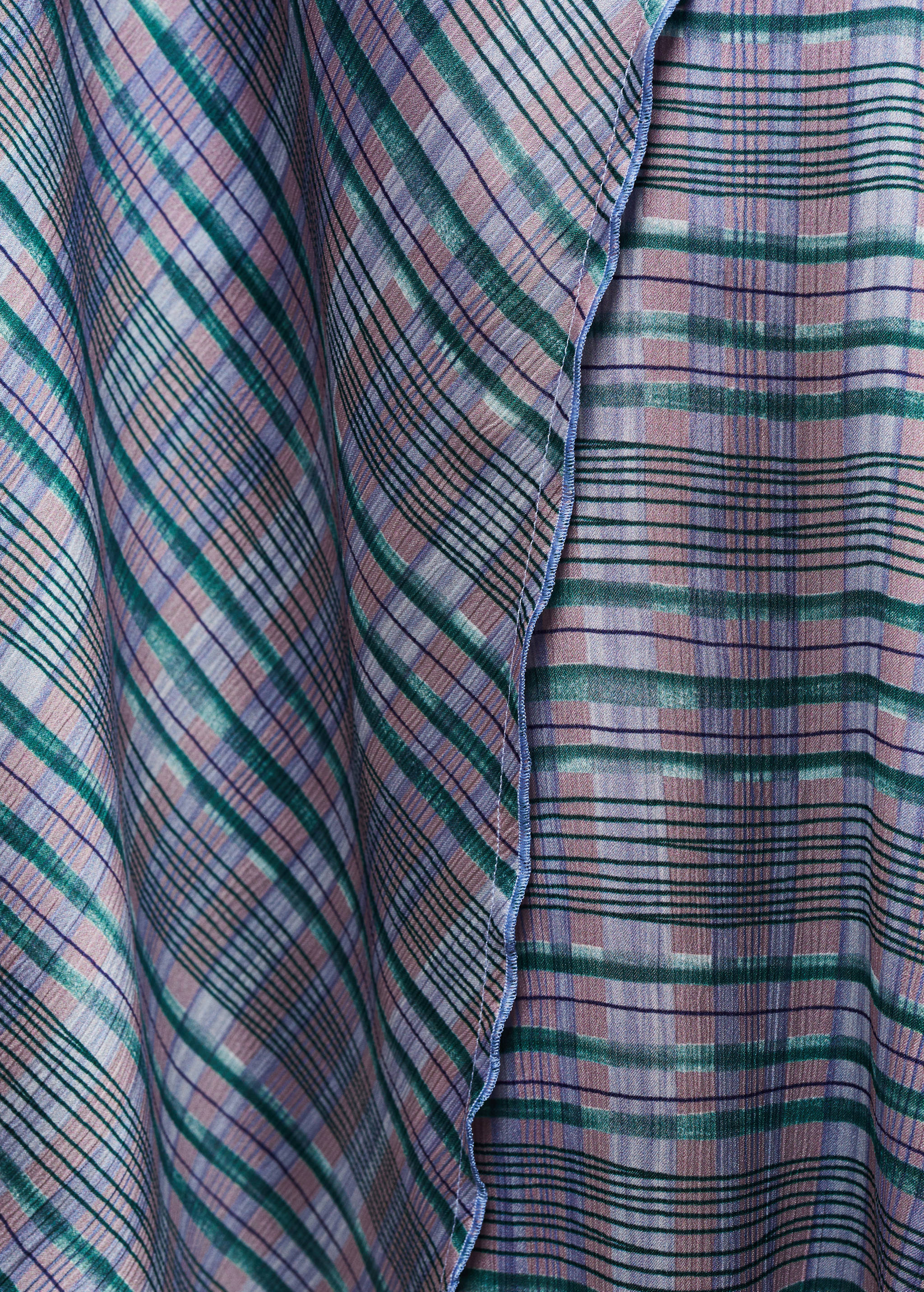 Satin check midi-skirt - Details of the article 8