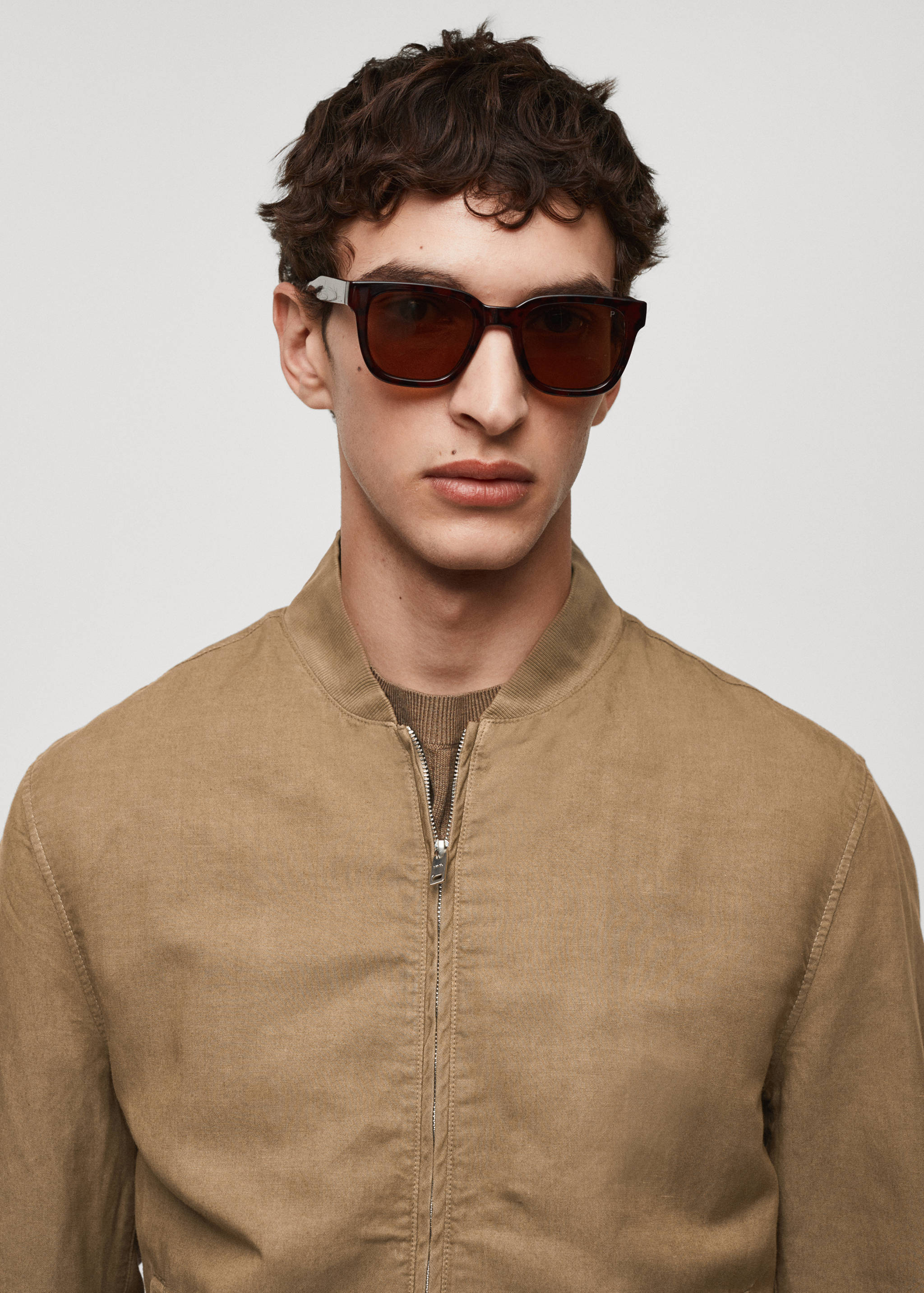 Chaqueta bomber lyocell lino - Detalle del artículo 1