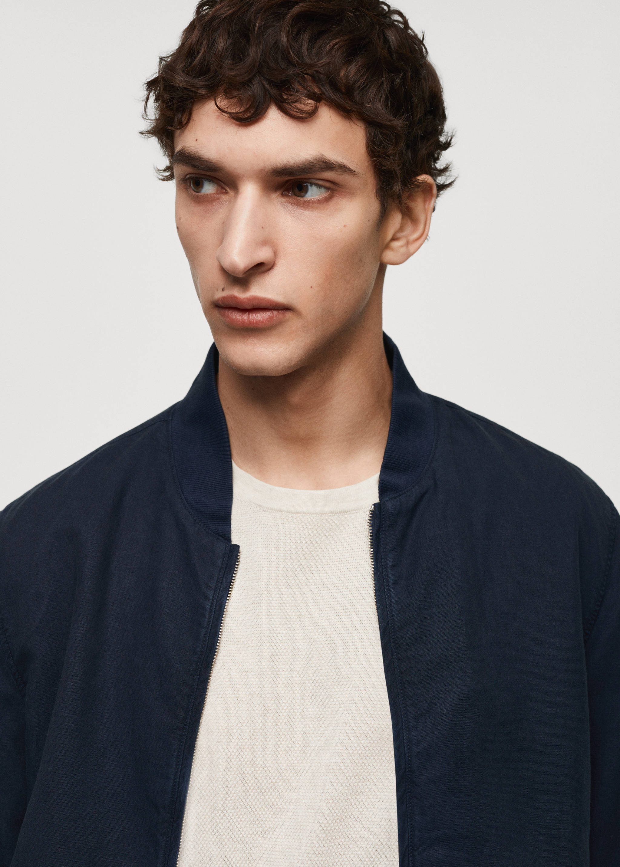 Chaqueta bomber lyocell lino - Detalle del artículo 1