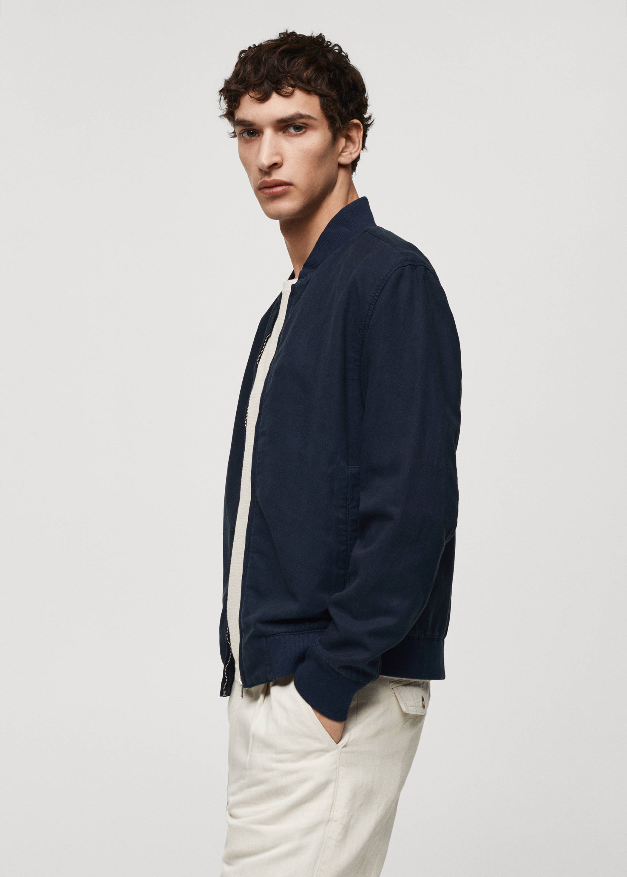 Chaqueta bomber lyocell lino - Detalle del artículo 2