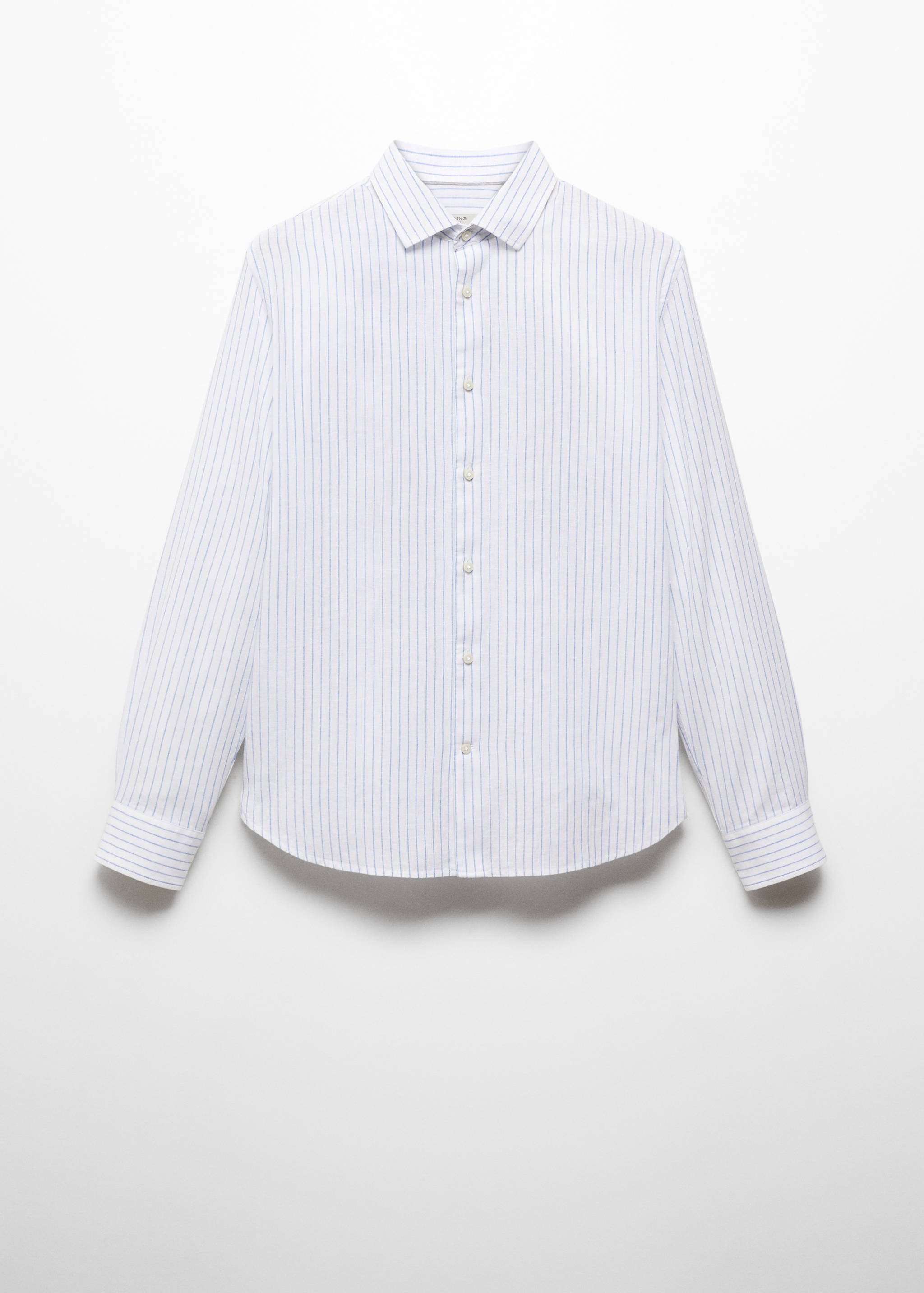 Regular-fit striped linen shirt - Article without model