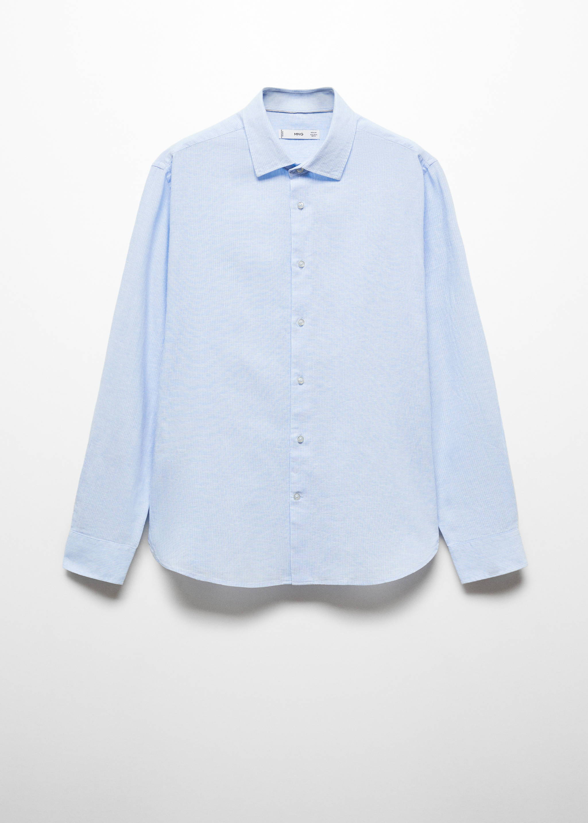 Regular-fit striped linen shirt - Article without model