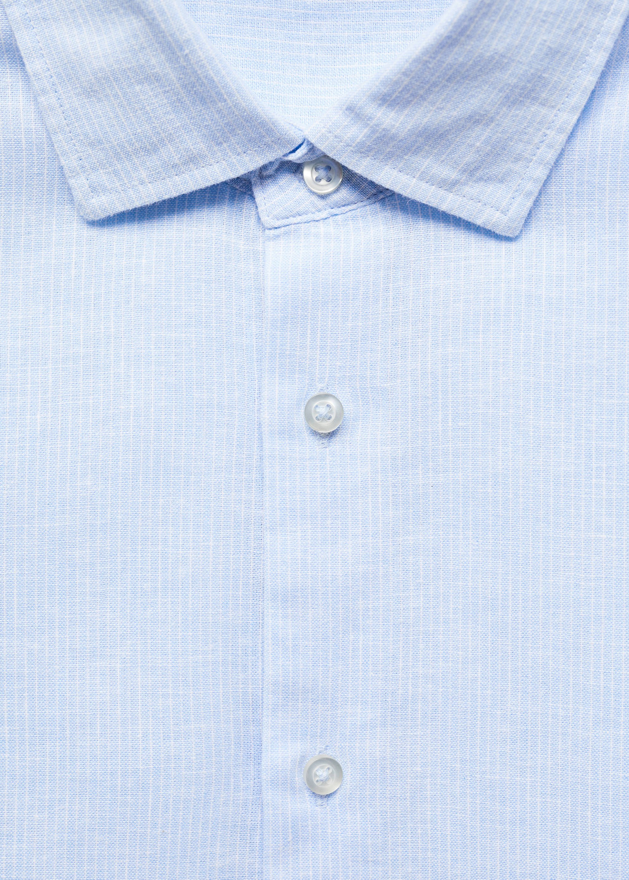 Regular-fit striped linen shirt - Details of the article 8