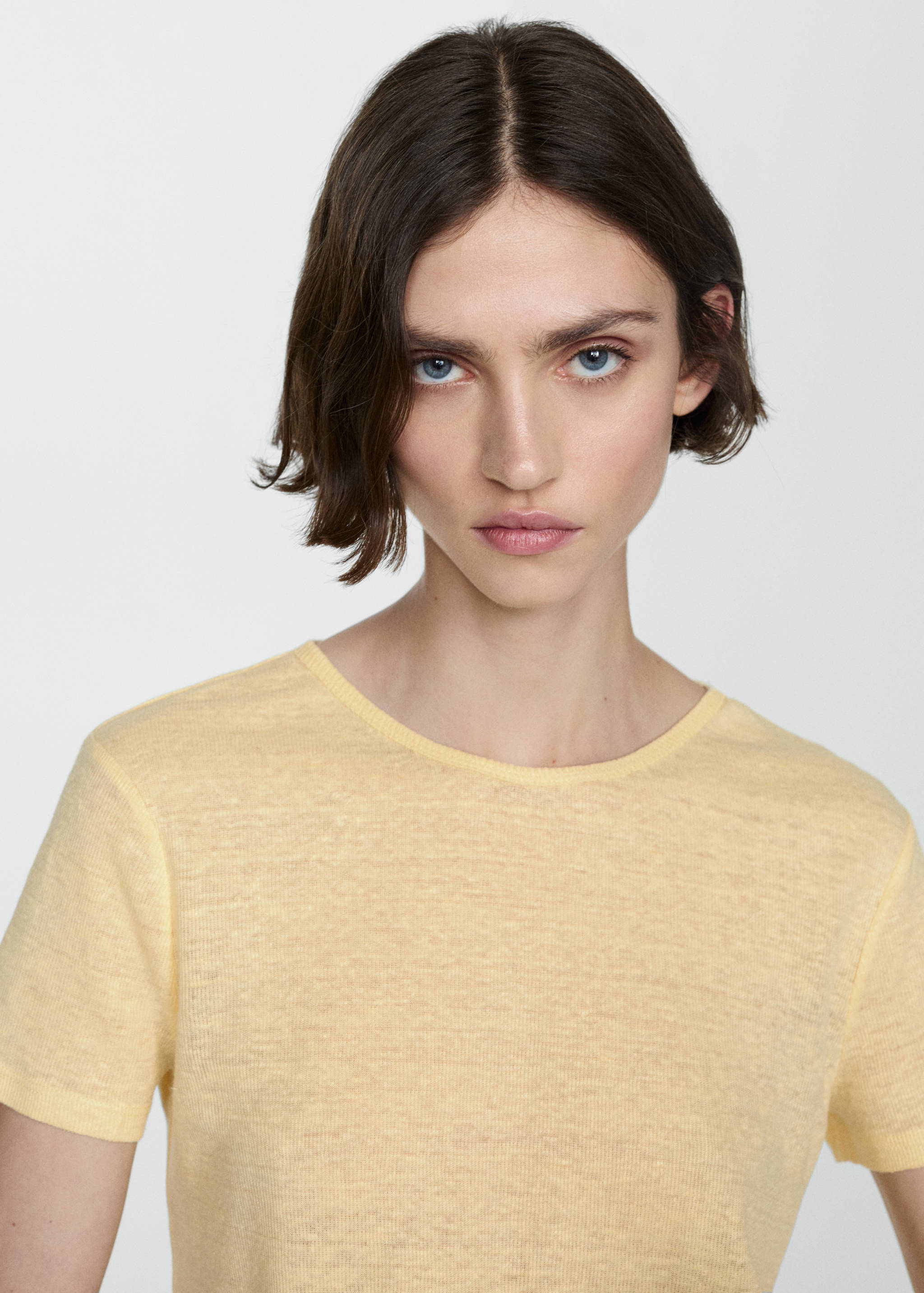 Kurzärmliges Leinen-T-Shirt - Detail des Artikels 1