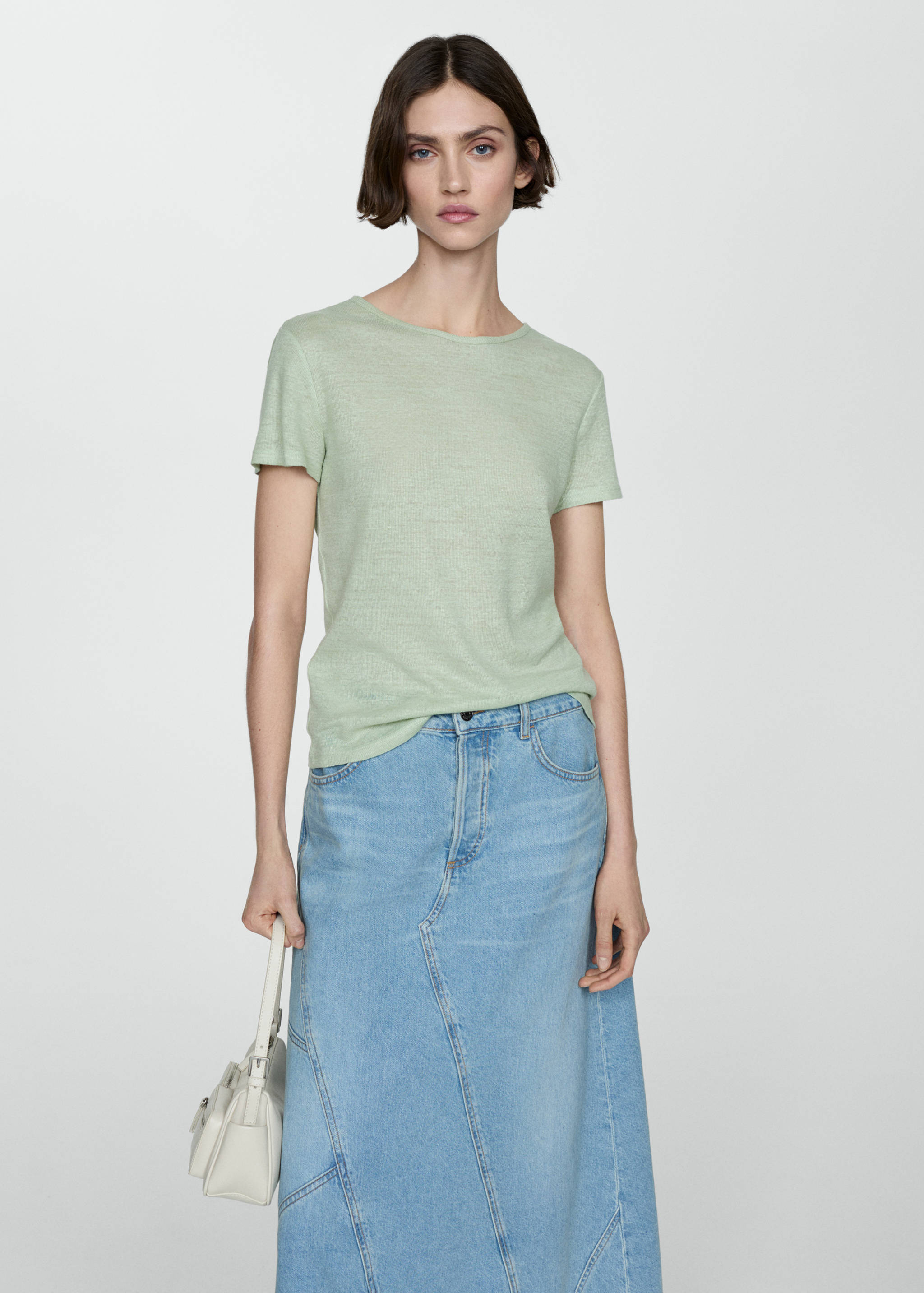 Kortärmad t-shirt linne - Bild av mittparti