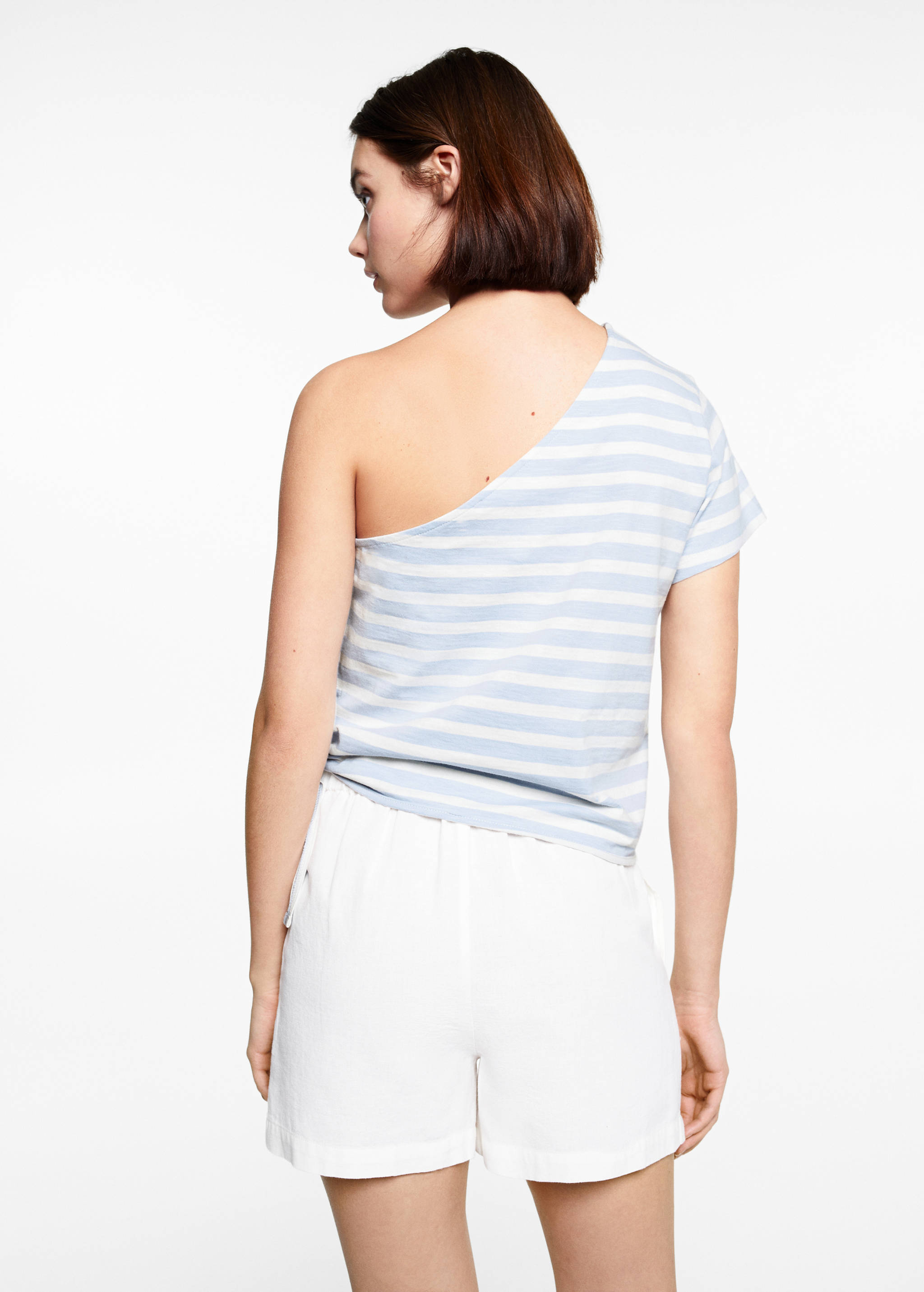 Asymmetrical t-shirt with bow - Reverse of the article