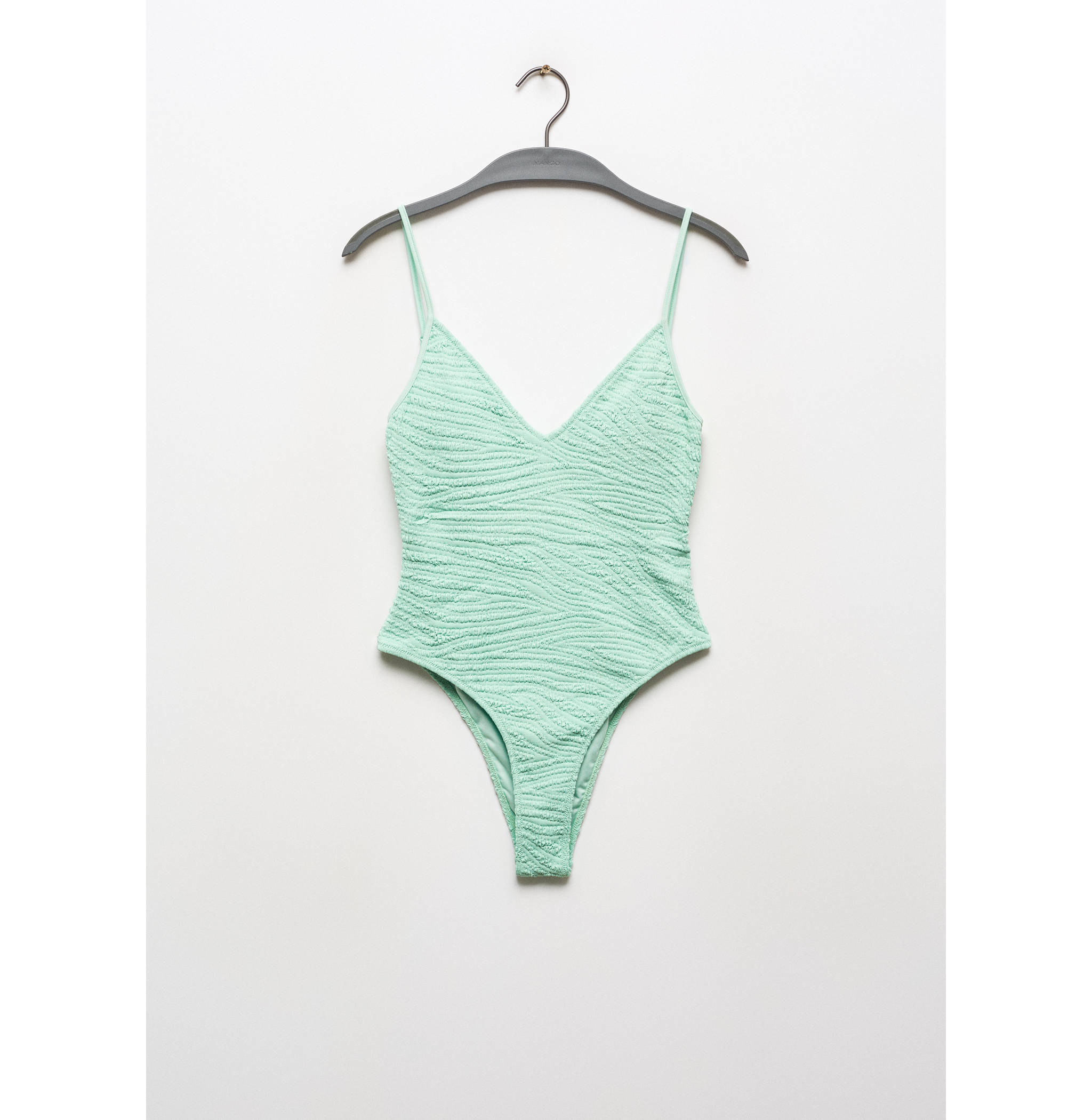 Textured swimsuit with adjustable straps - Article without model