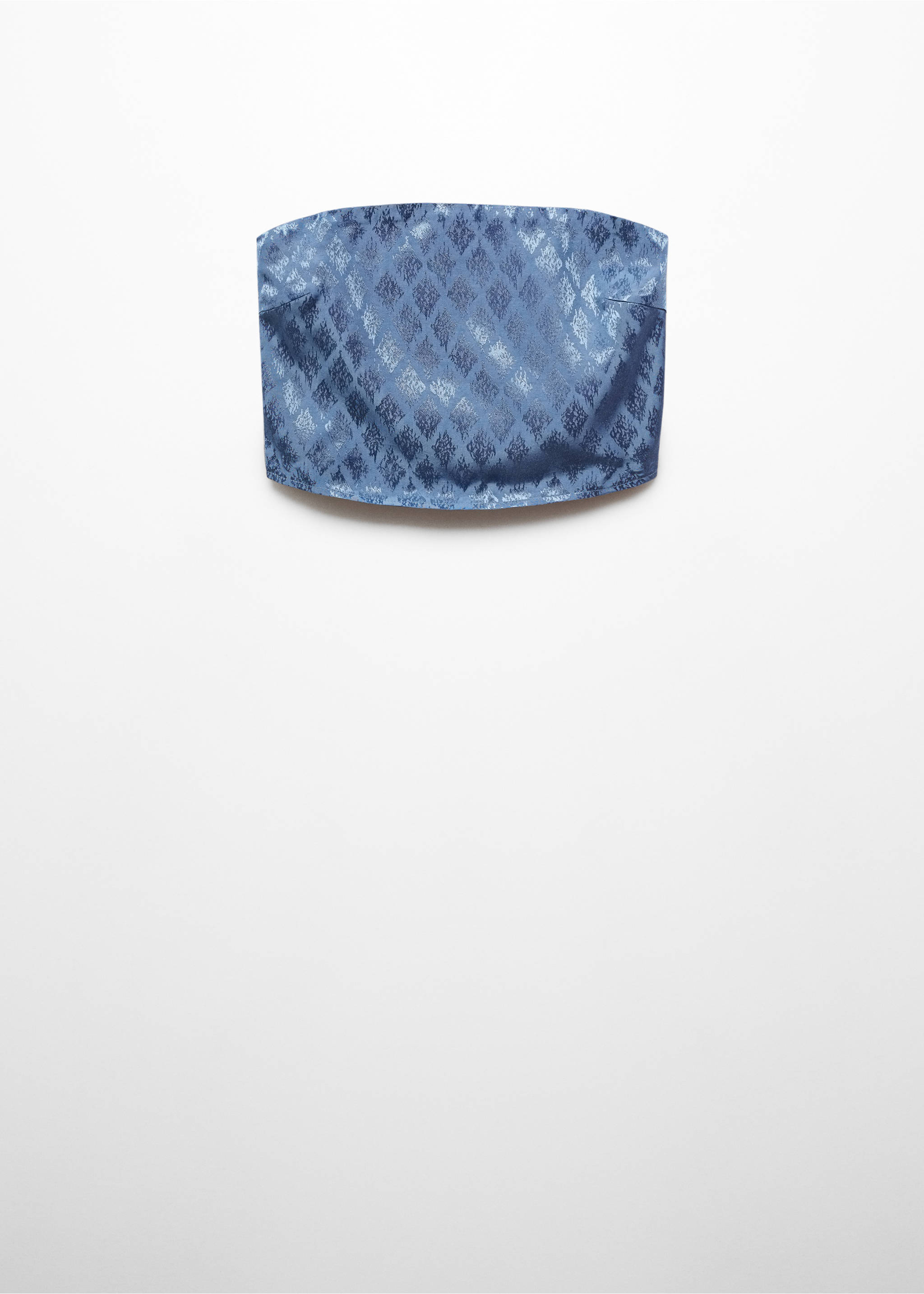 Strapless top - Article without model, Blue. Ref: 67076743-00.