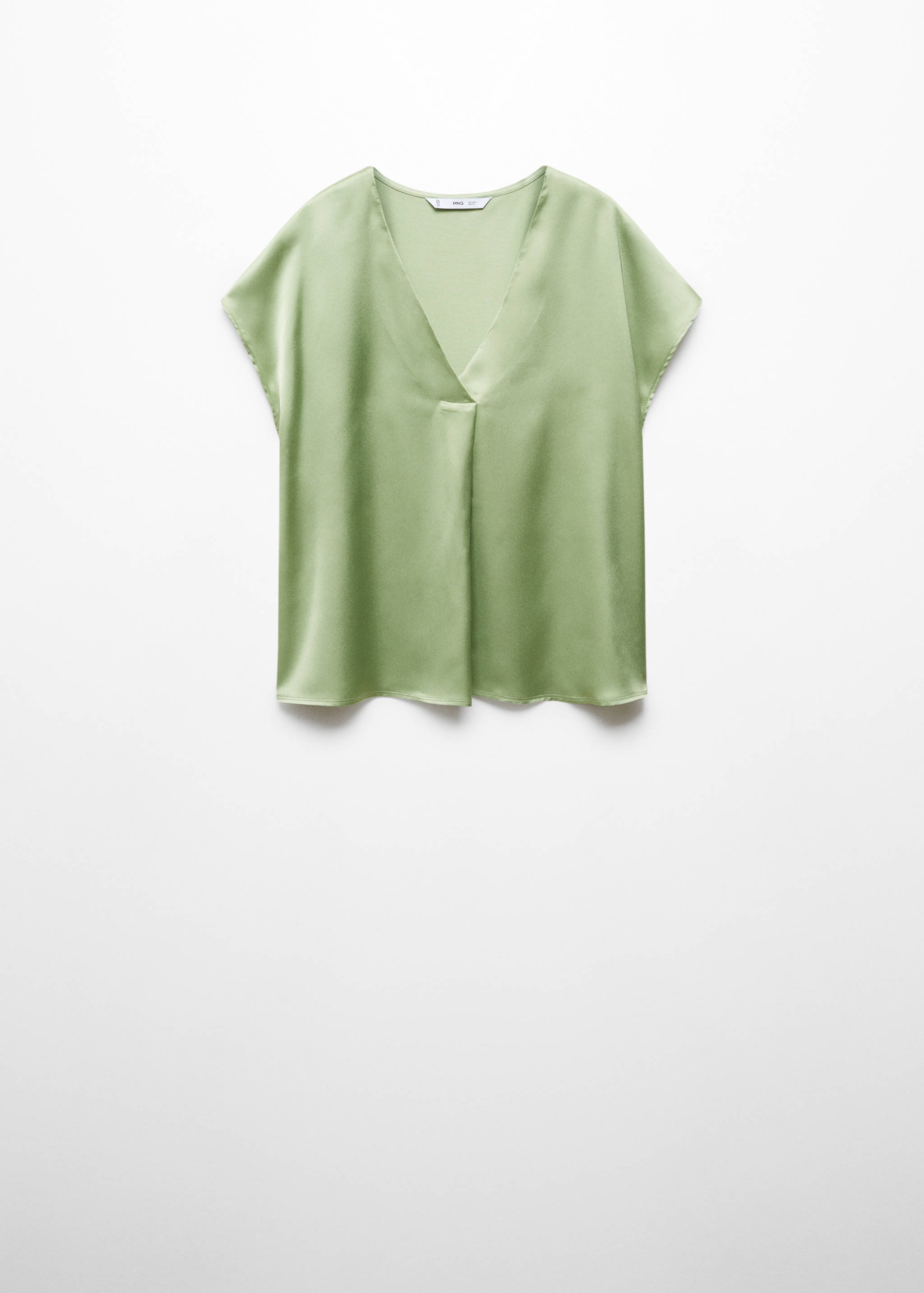 T-shirt satiné col en V - Article sans modèle