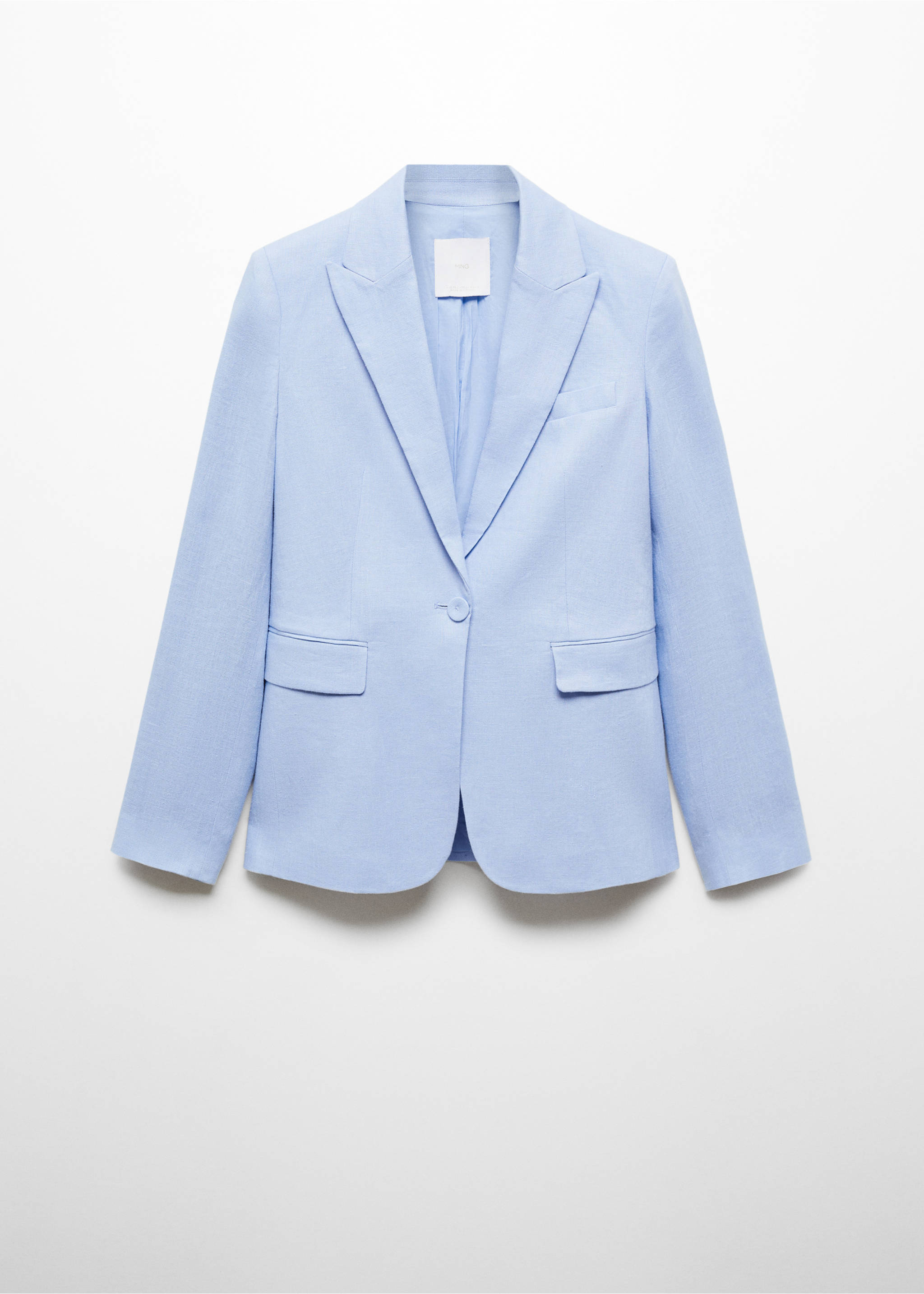 100% linen suit jacket - Article without model, Sky Blue. Ref: 67077112-00.