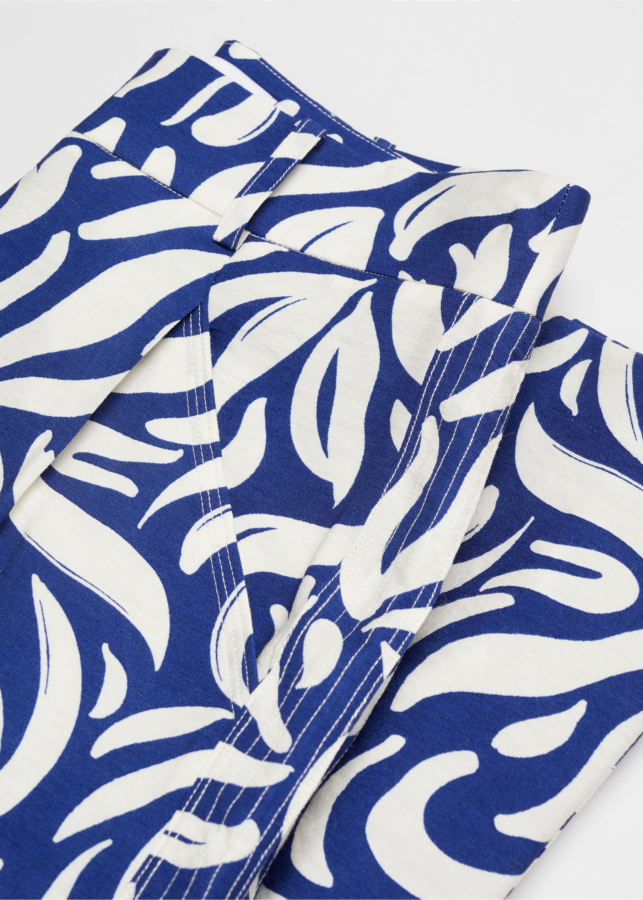 Gemusterte Wideleg-Bundfaltenhose - Detail des Artikels 8