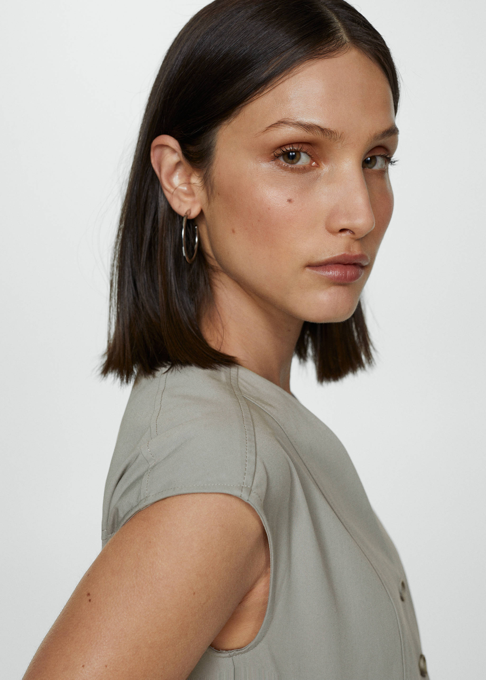 Jumpsuit aus 100 % Baumwolle mit Schleife - Detail des Artikels 1