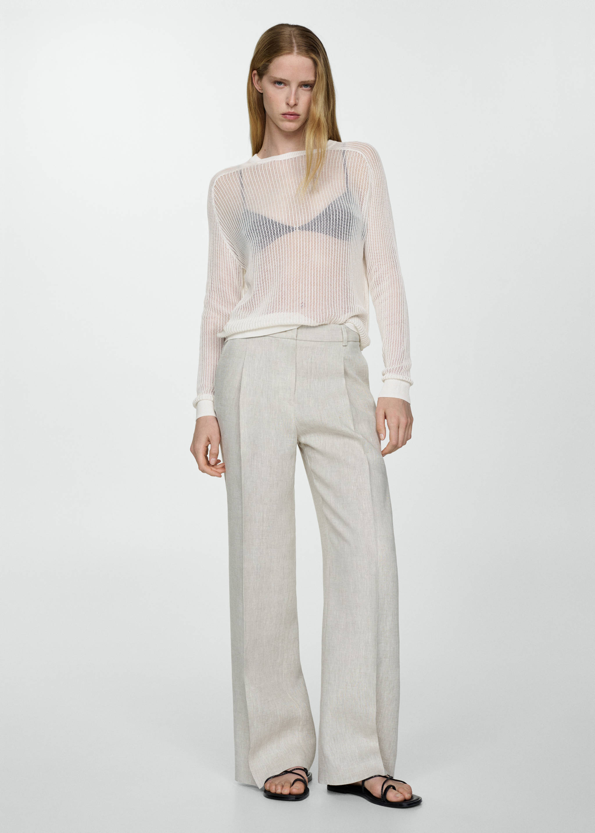 Semitransparent knitted sweater - General plane