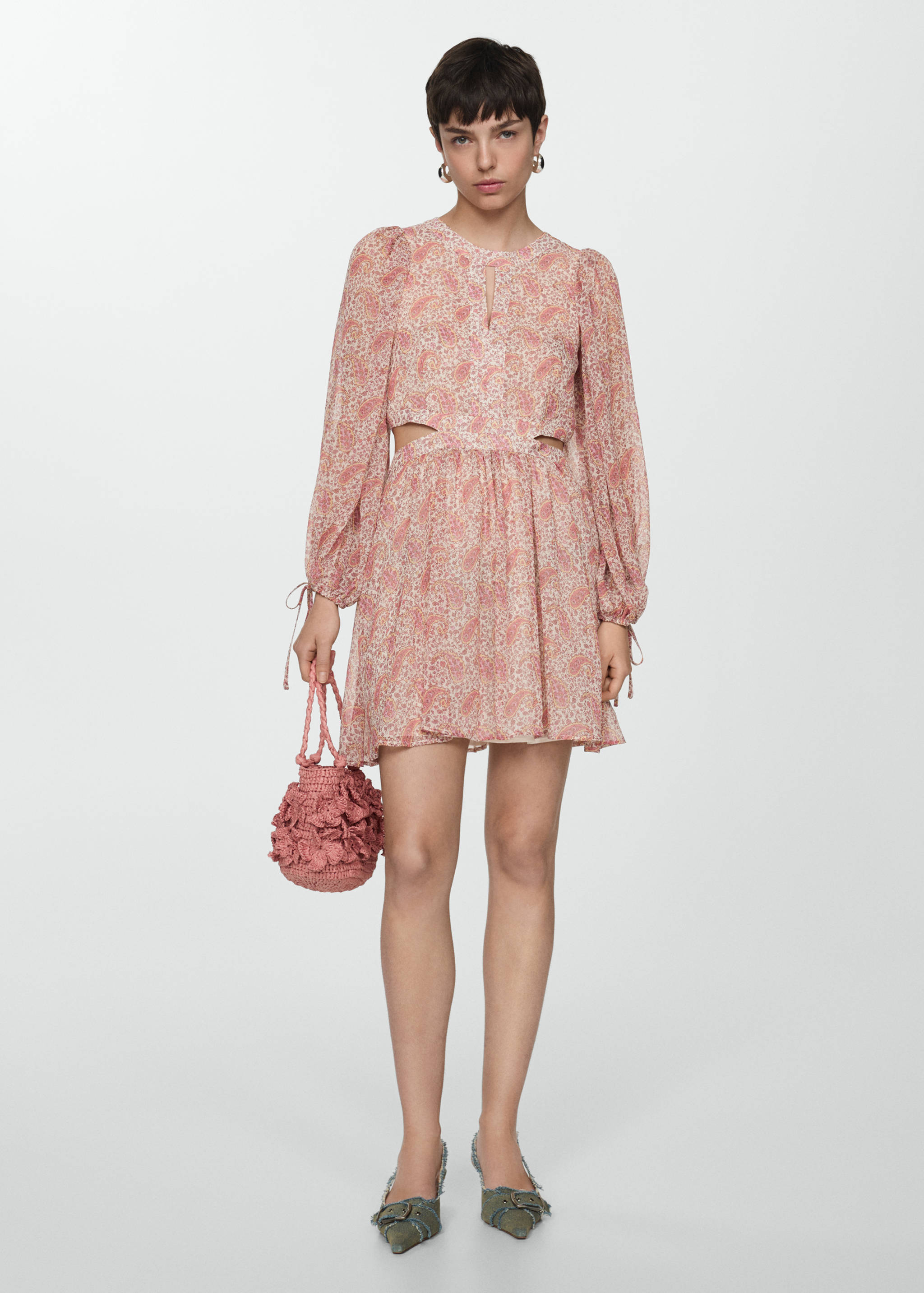 Paisley-Kleid mit Schlitzen - Allgemeine Ansicht