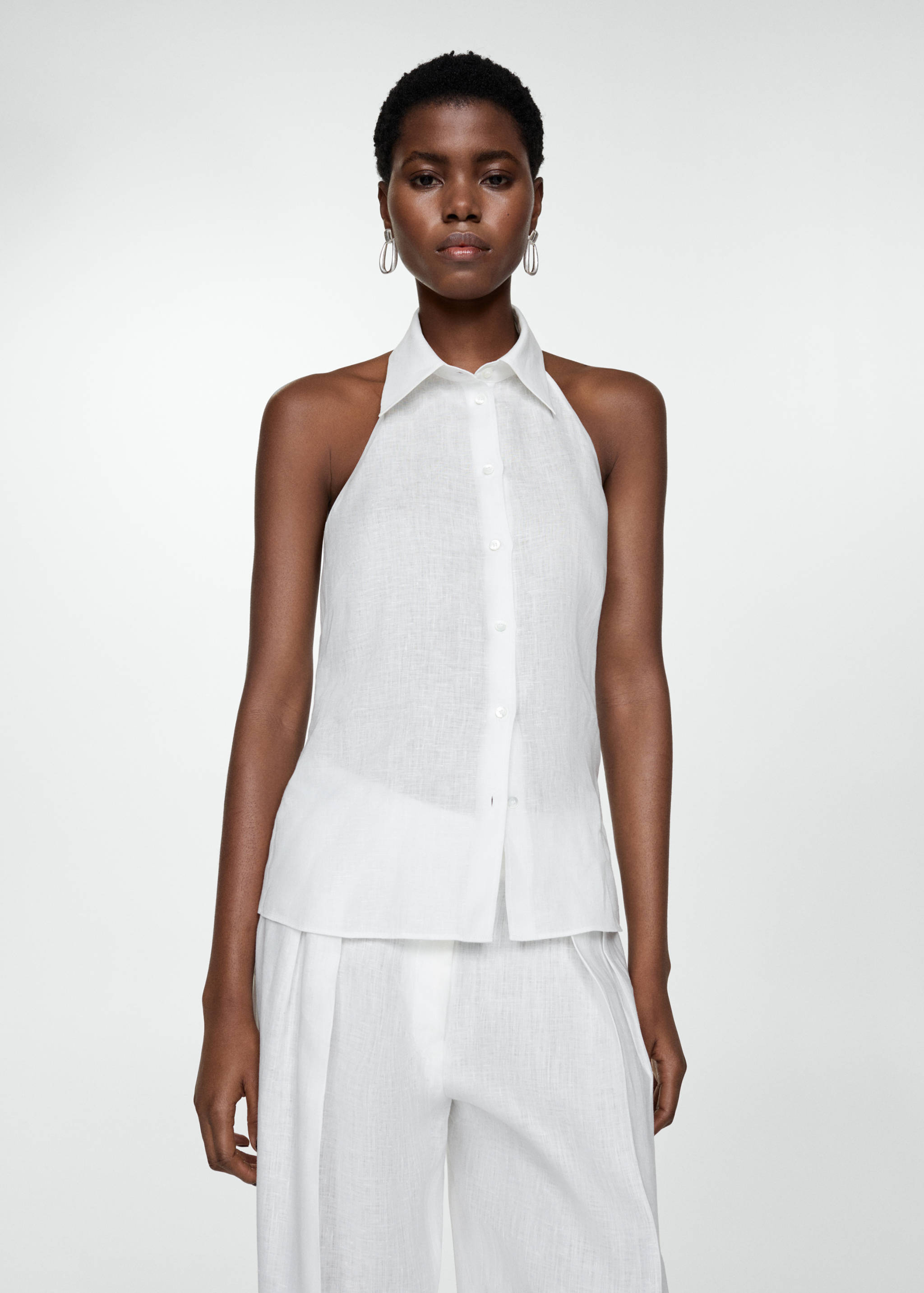 100% linen halter top - Medium plane
