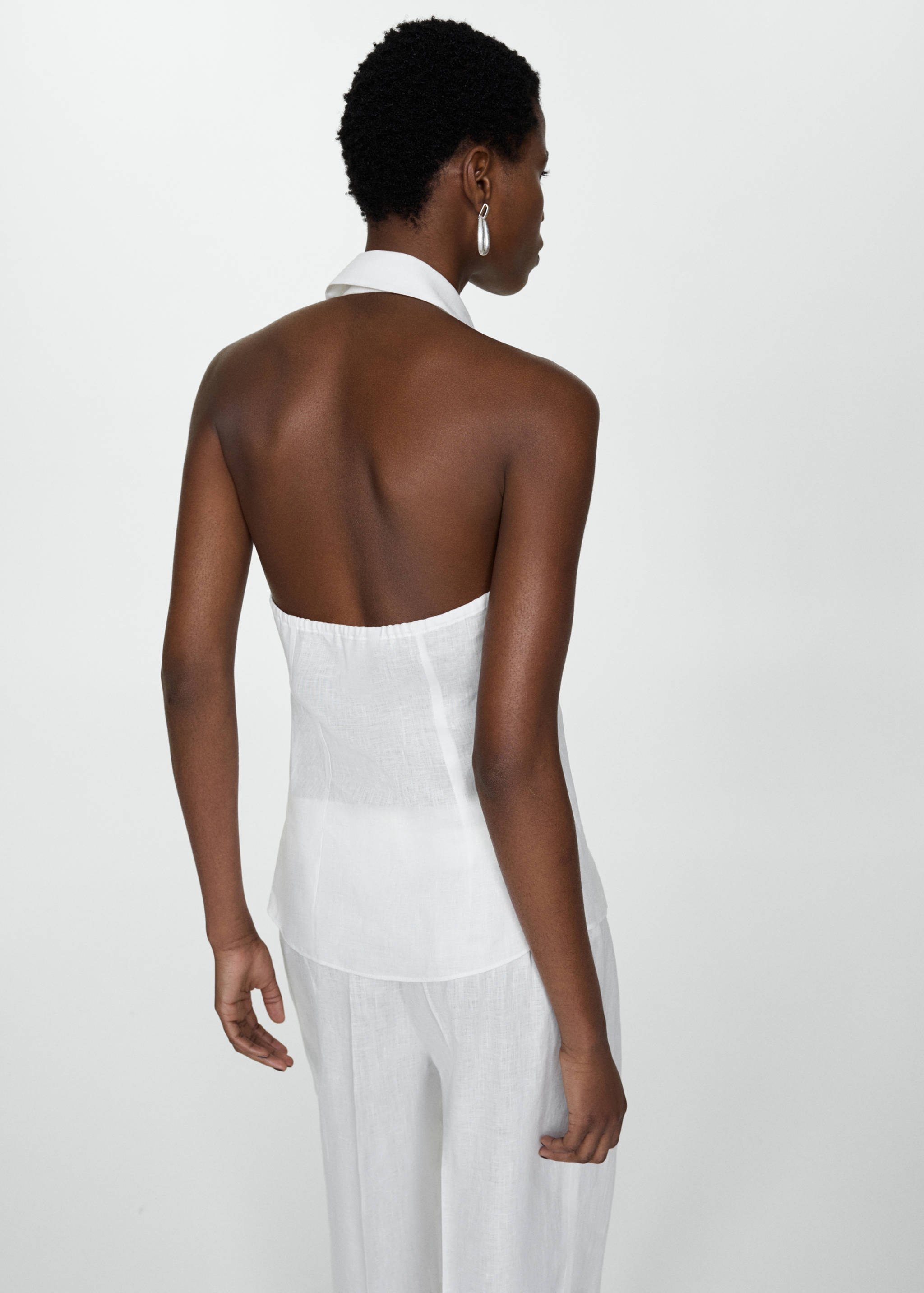 100% linen halter top - Reverse of the article